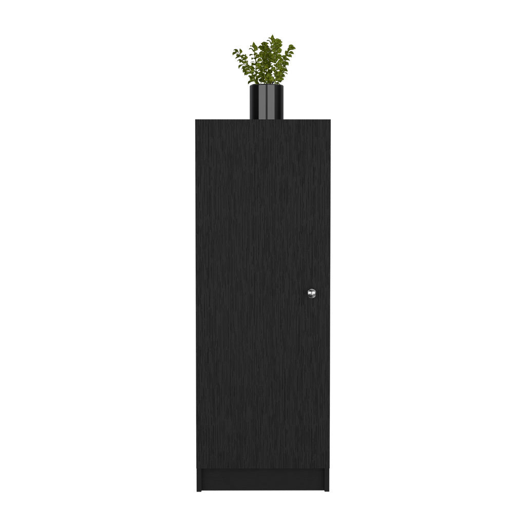 Pantry Miami, Single Door Cabinet, Black Wengue Finish