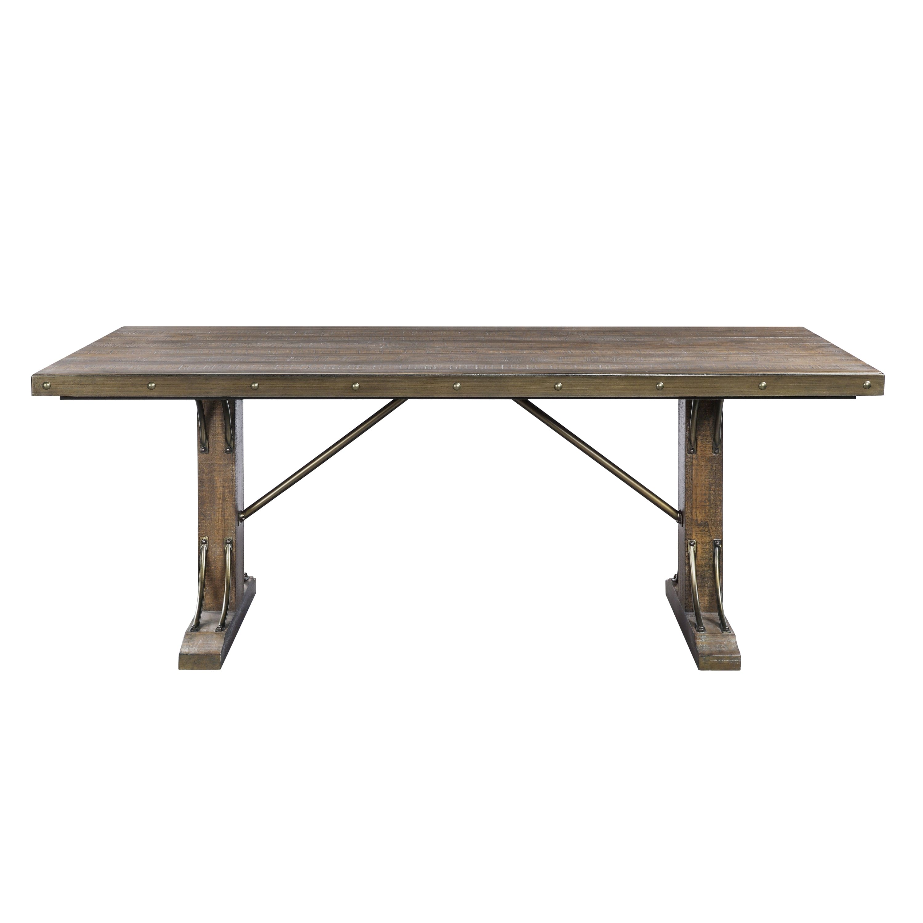 ACME Raphaela Dining Table in Weathered Cherry Finish DN00980