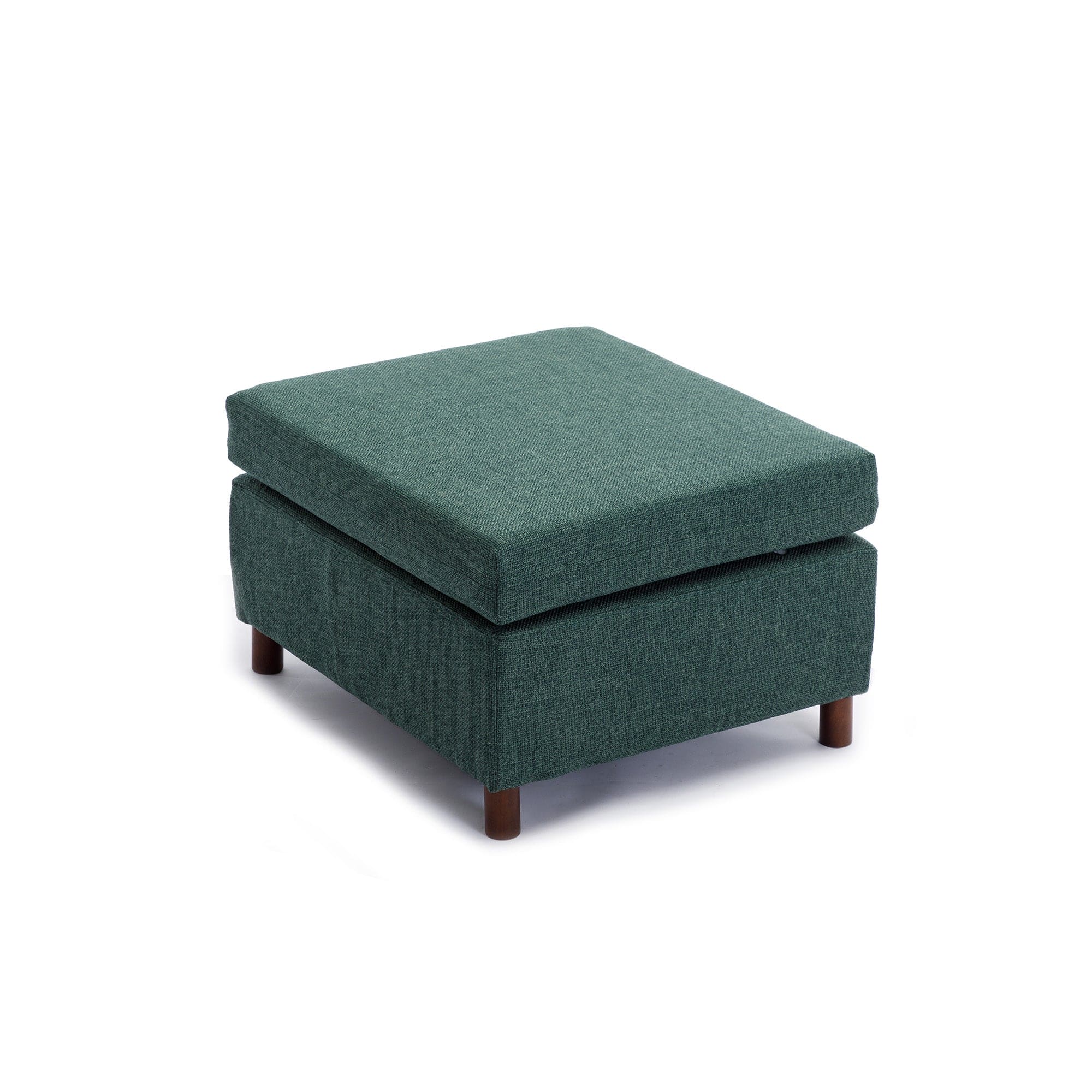 2 Seat Module Sectional Sofa Couch With 2 Ottoman for living room,Seat Cushion and Back Cushion Non-Removable and Non-Washable,Green