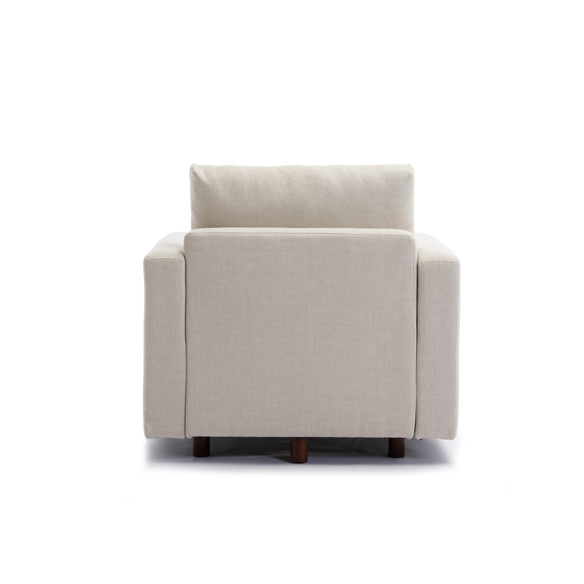 2 Seat Module Sectional Sofa Couch With 2 Ottoman for living room,Seat Cushion and Back Cushion Non-Removable and Non-Washable,Cream