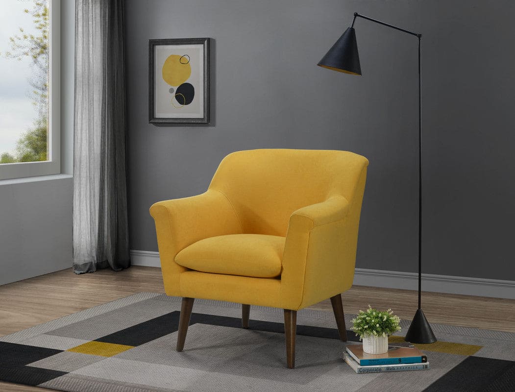 Shelby Gray Woven Fabric Oversized Armchair