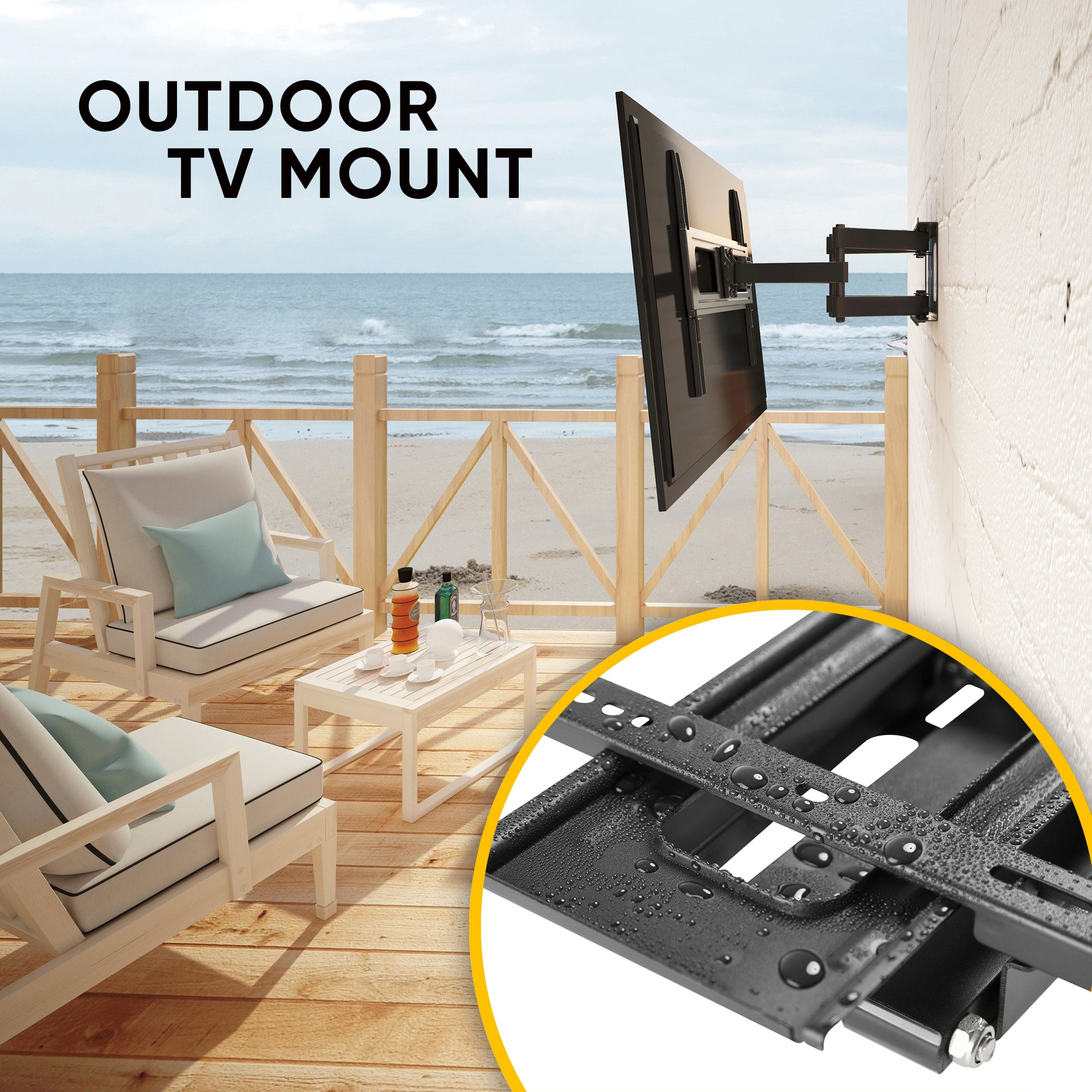 Atlantic Full Motion Outdoor TV mount for 37-80"