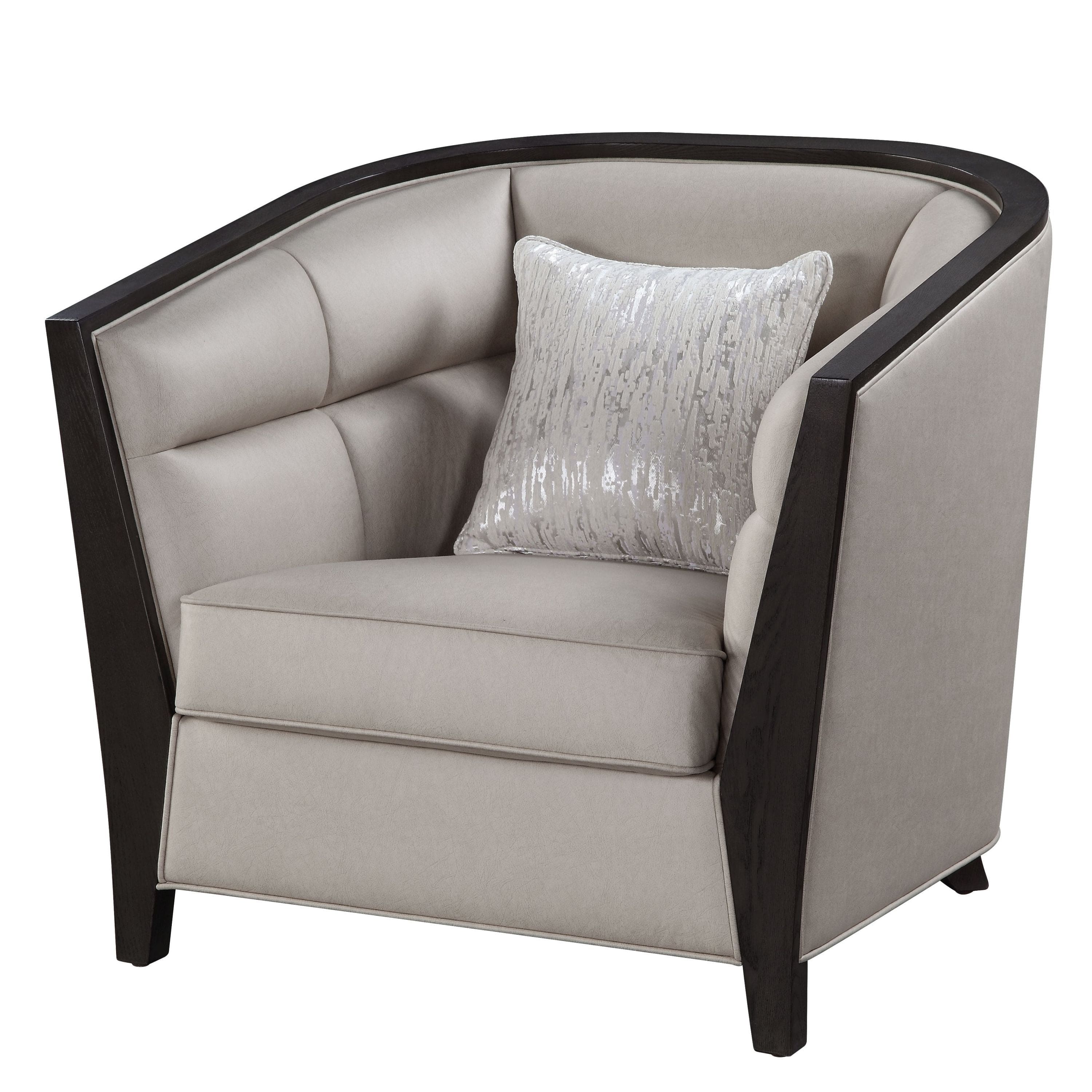 ACME Zemocryss Chair w/pillow, Beige Fabric 54237