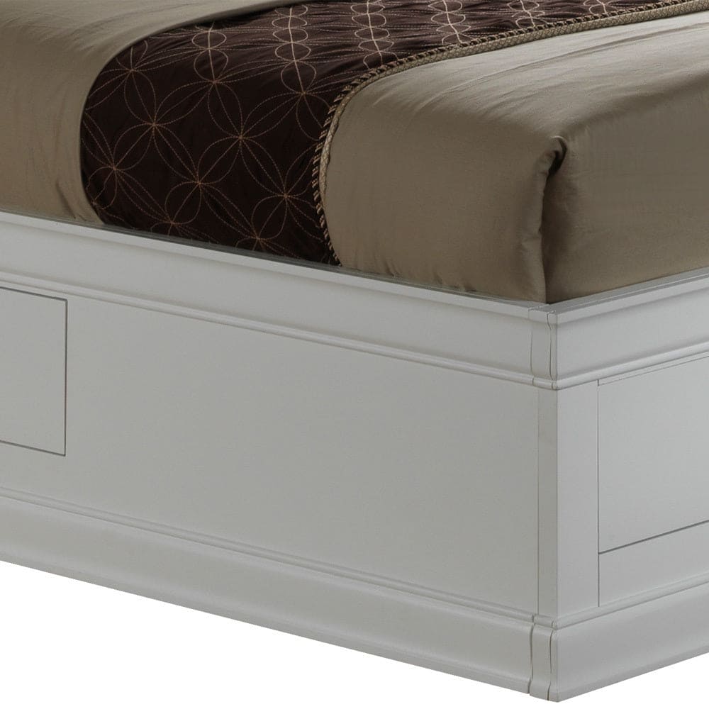 Glory Furniture Louis Phillipe G3190B-KSB King Storage Bed , White