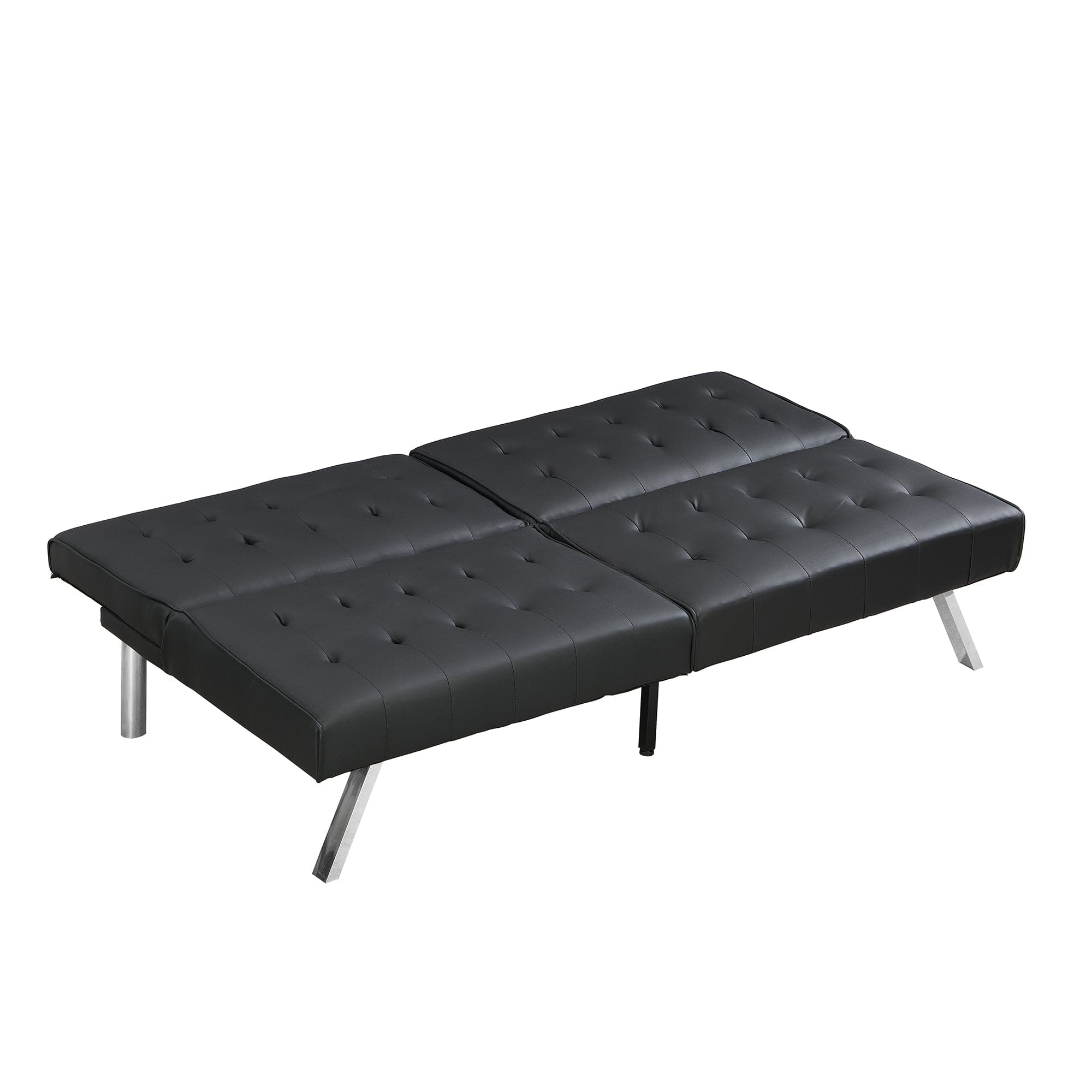 sofa bed black pvc