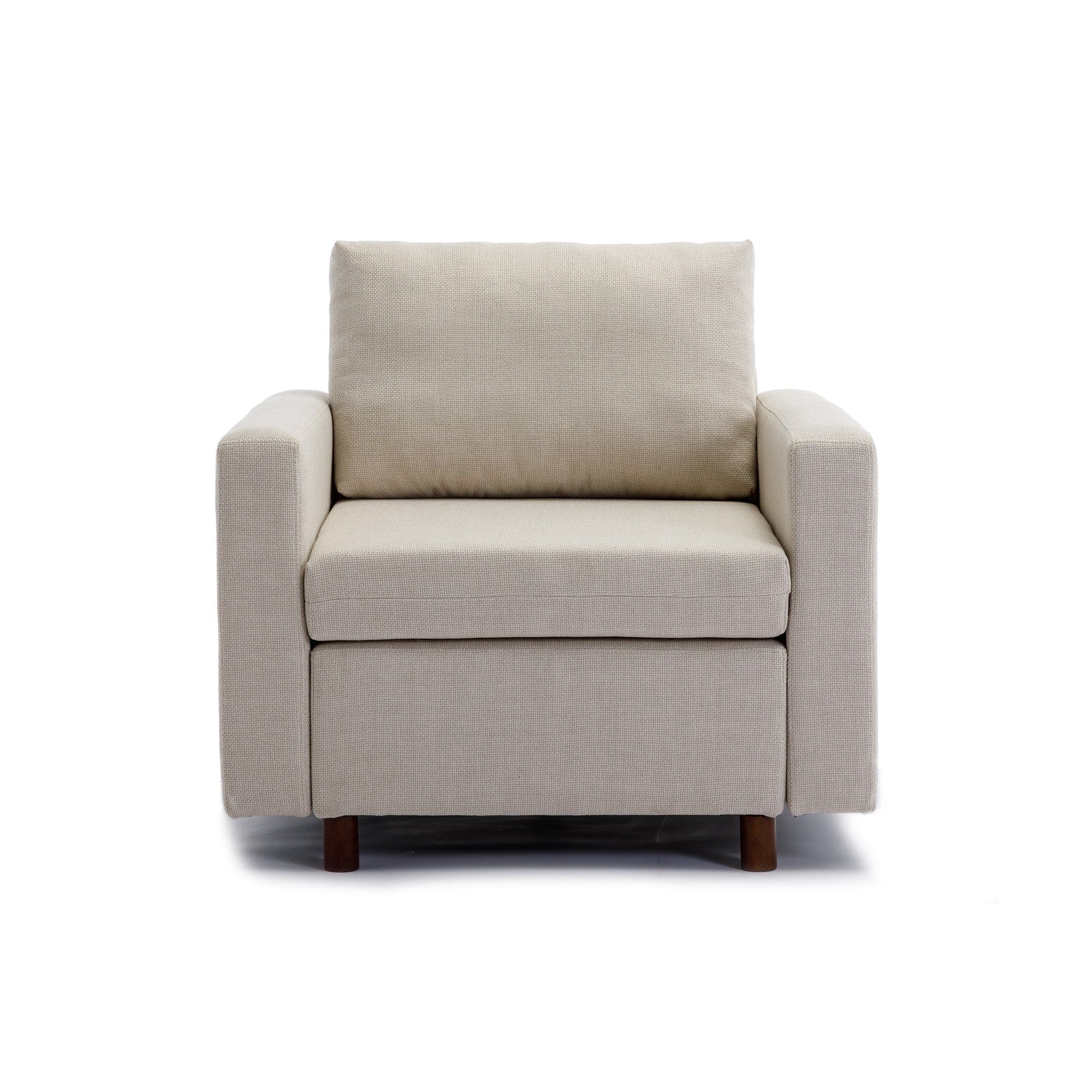 Single Seat Module Sofa Sectional Couch,Cushion Covers Non-removable and Non-Washable,Cream