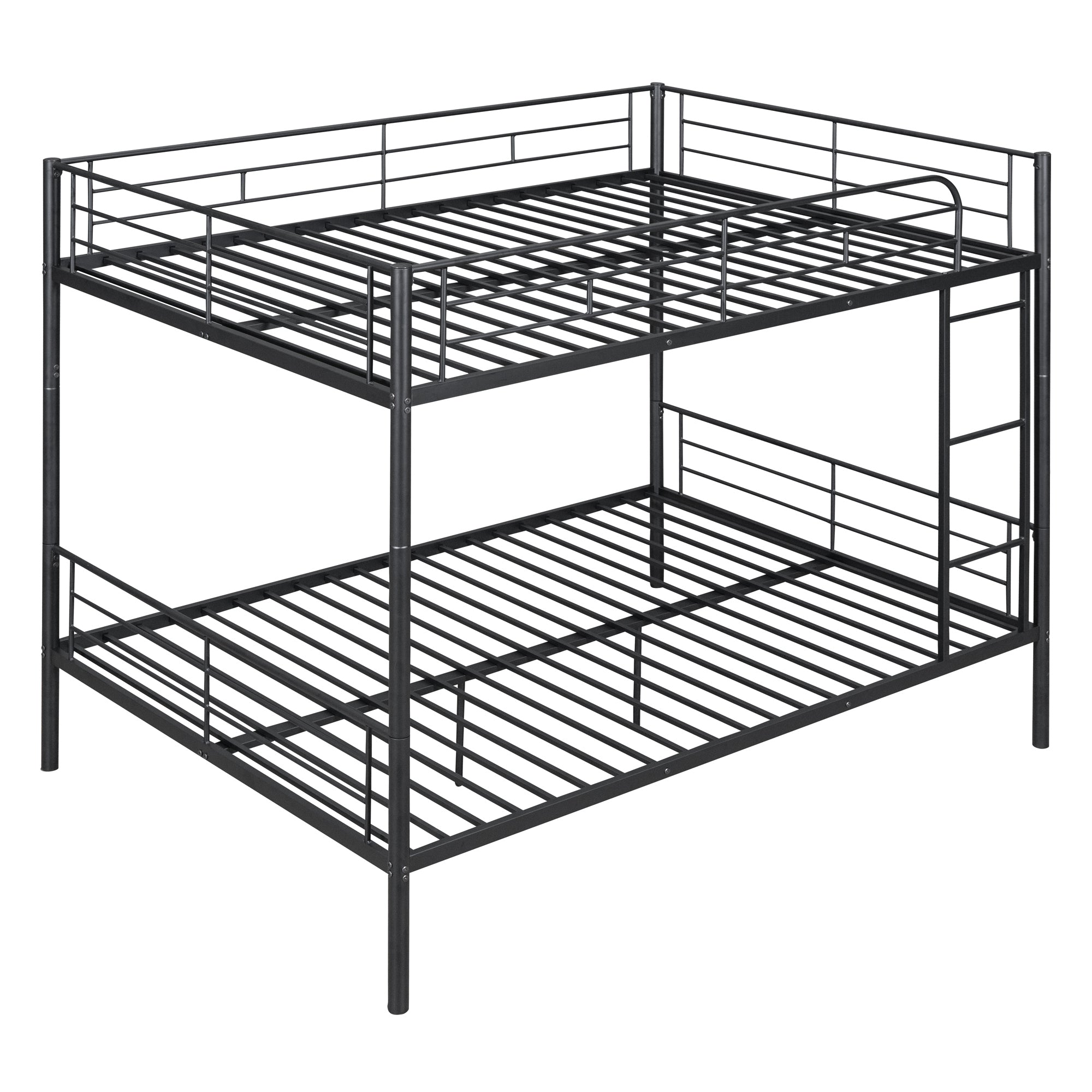 Full Over Full Metal Bunk Bed, Black