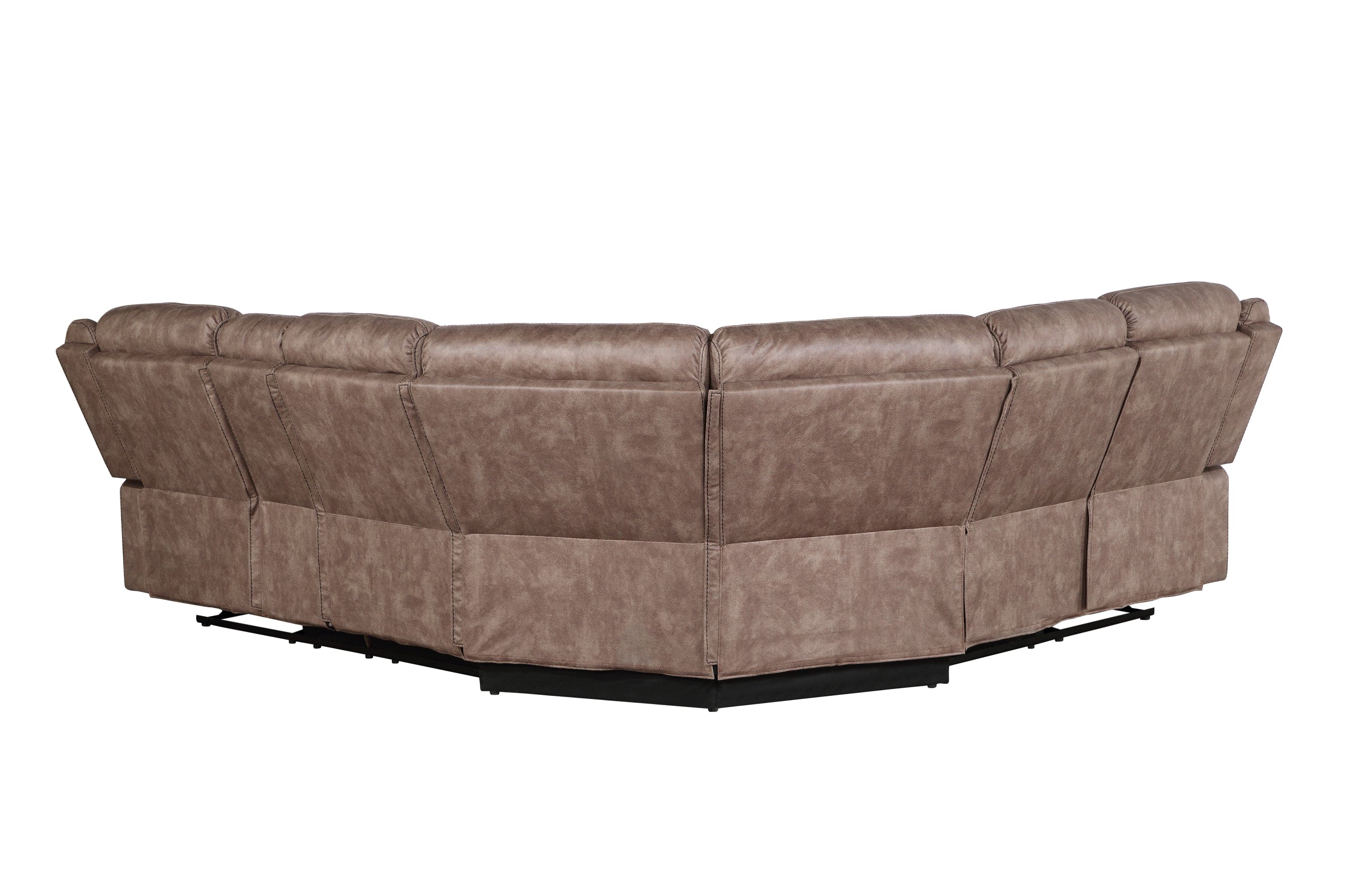 ACME Dollum Sectional Sofa  in Two Tone Chocolate Velvet LV00397