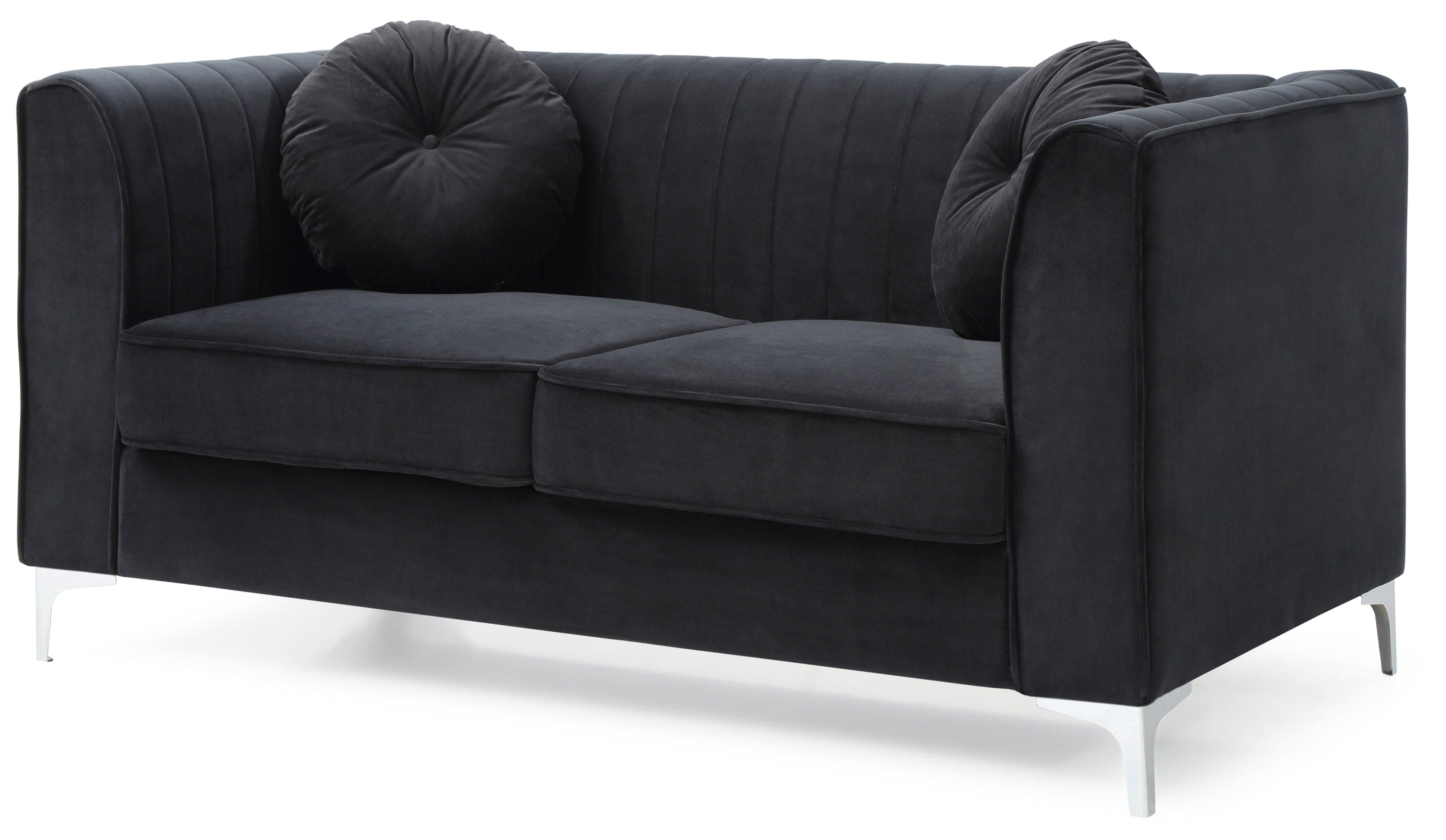 Glory Furniture Delray G793A-L Loveseat ( 2 Boxes ) , BLACK