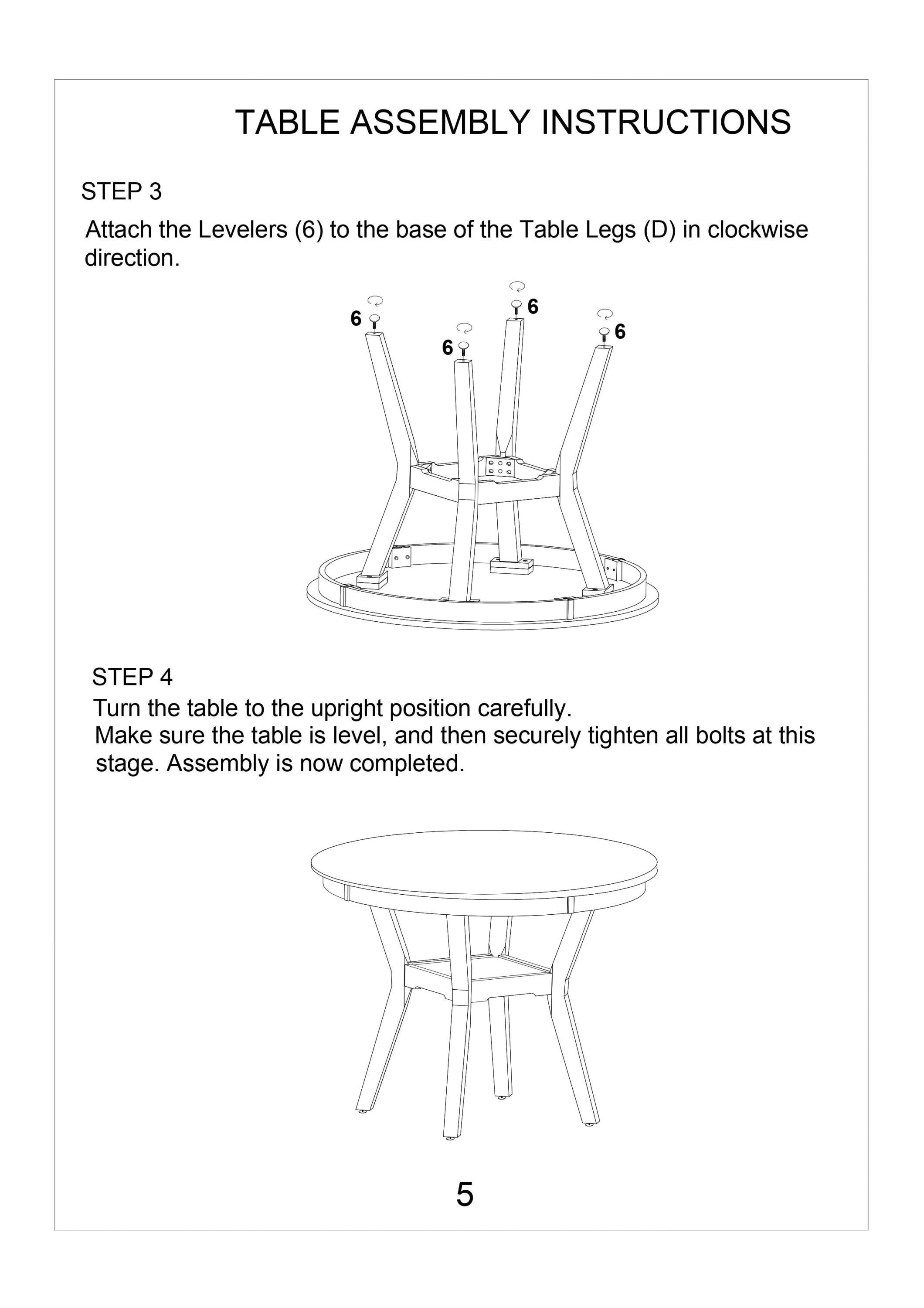 Contemporary Dining 5pc Set Round Table w 4x Side Chairs Walnut Finish Rubberwood Unique Design