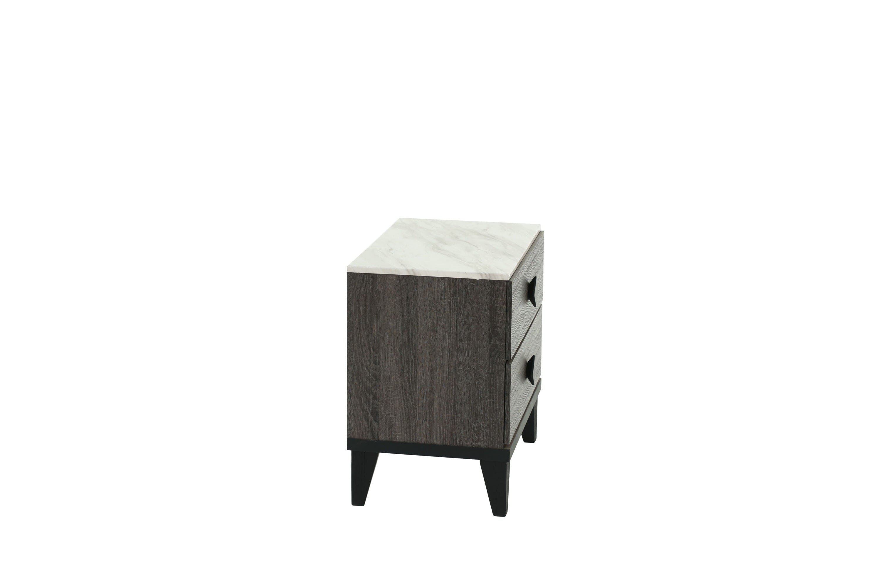 NIGHTSTAND in Dark Gray Oak (Rustic Accents)