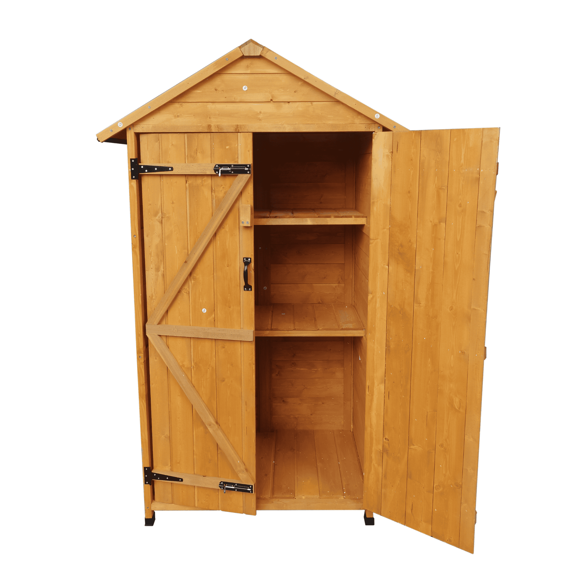 XWT010 WOODENSHED Natural for backyard garden big spire Tool storage 68.50"X 22.83"X 40.35"