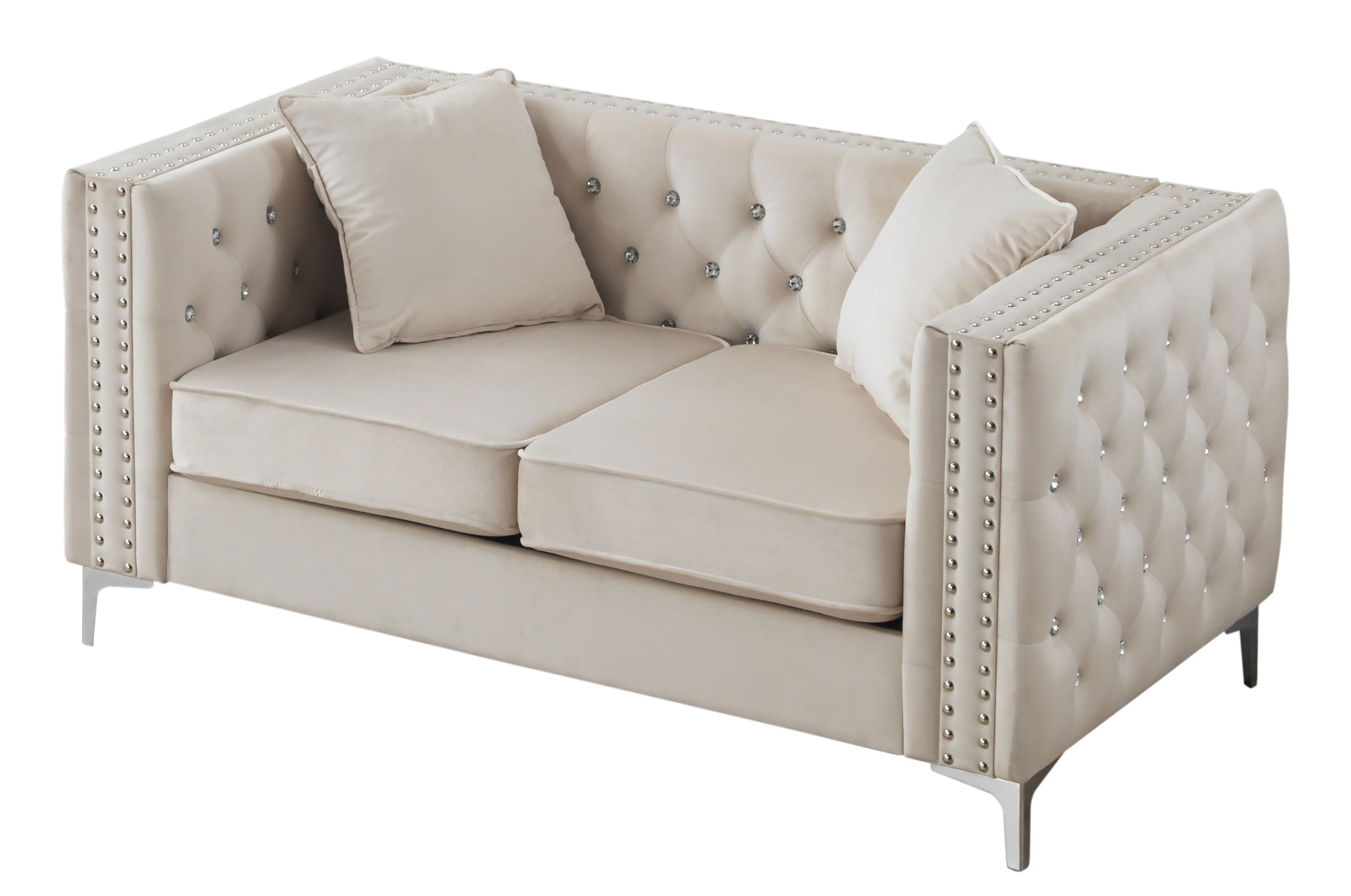 Glory Furniture Paige G827A-L Loveseat , IVORY