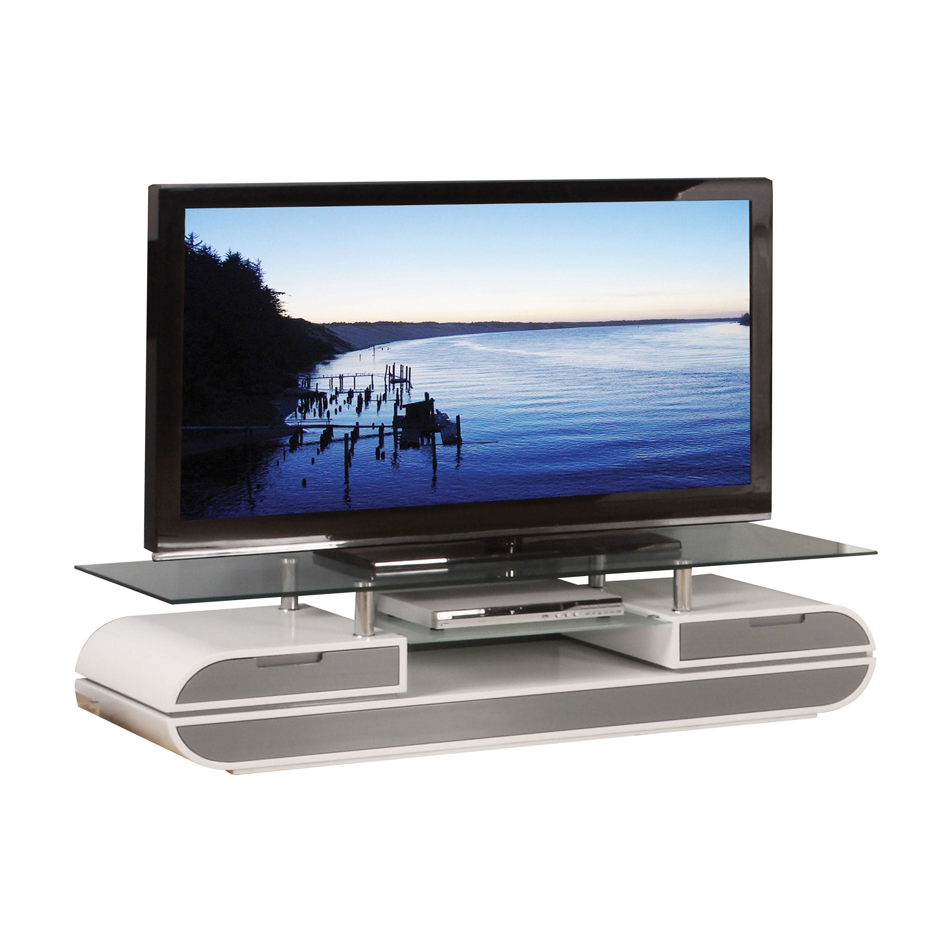 ACME Lainey TV Stand in White & Gray 91142