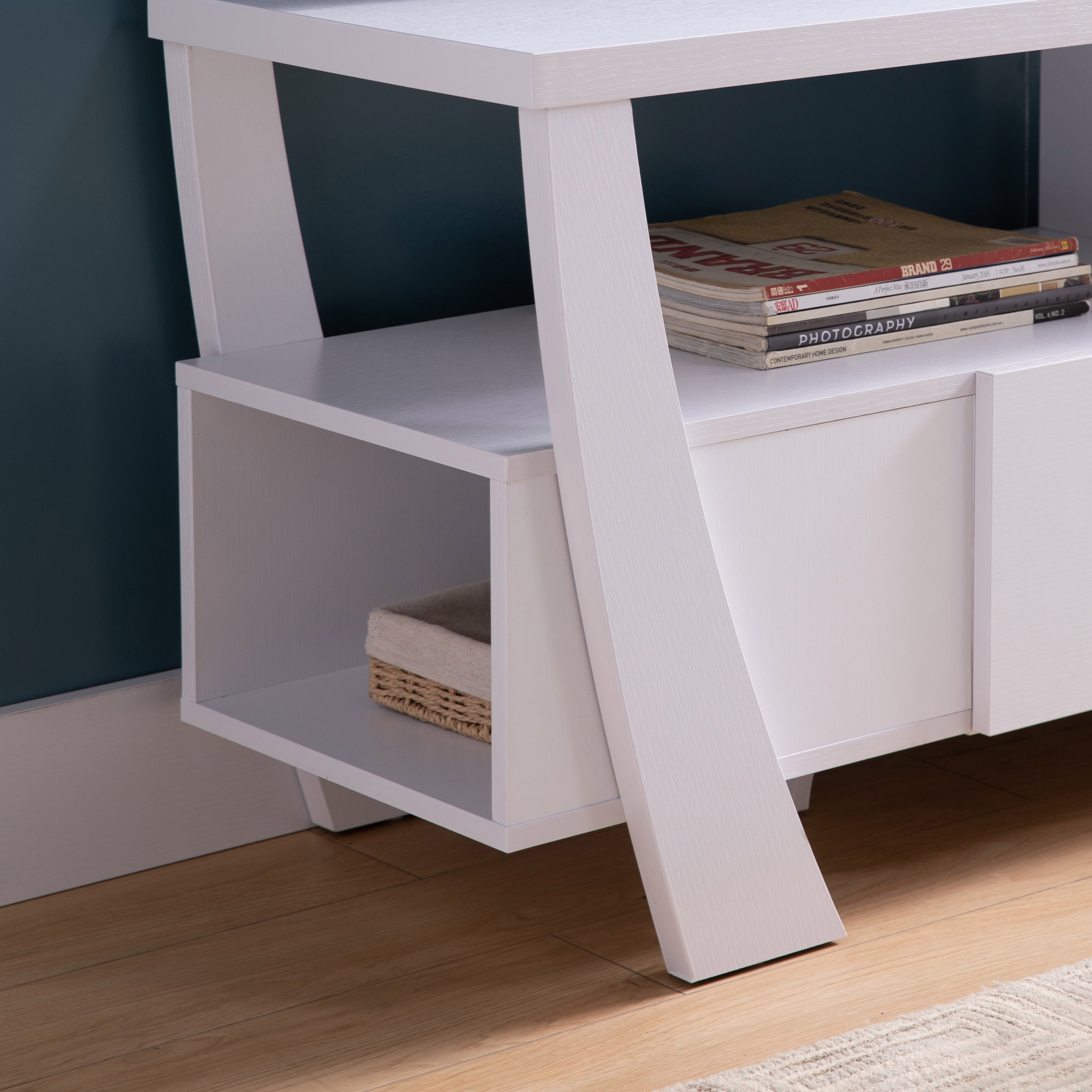 ID USA  223065 TV Stand White