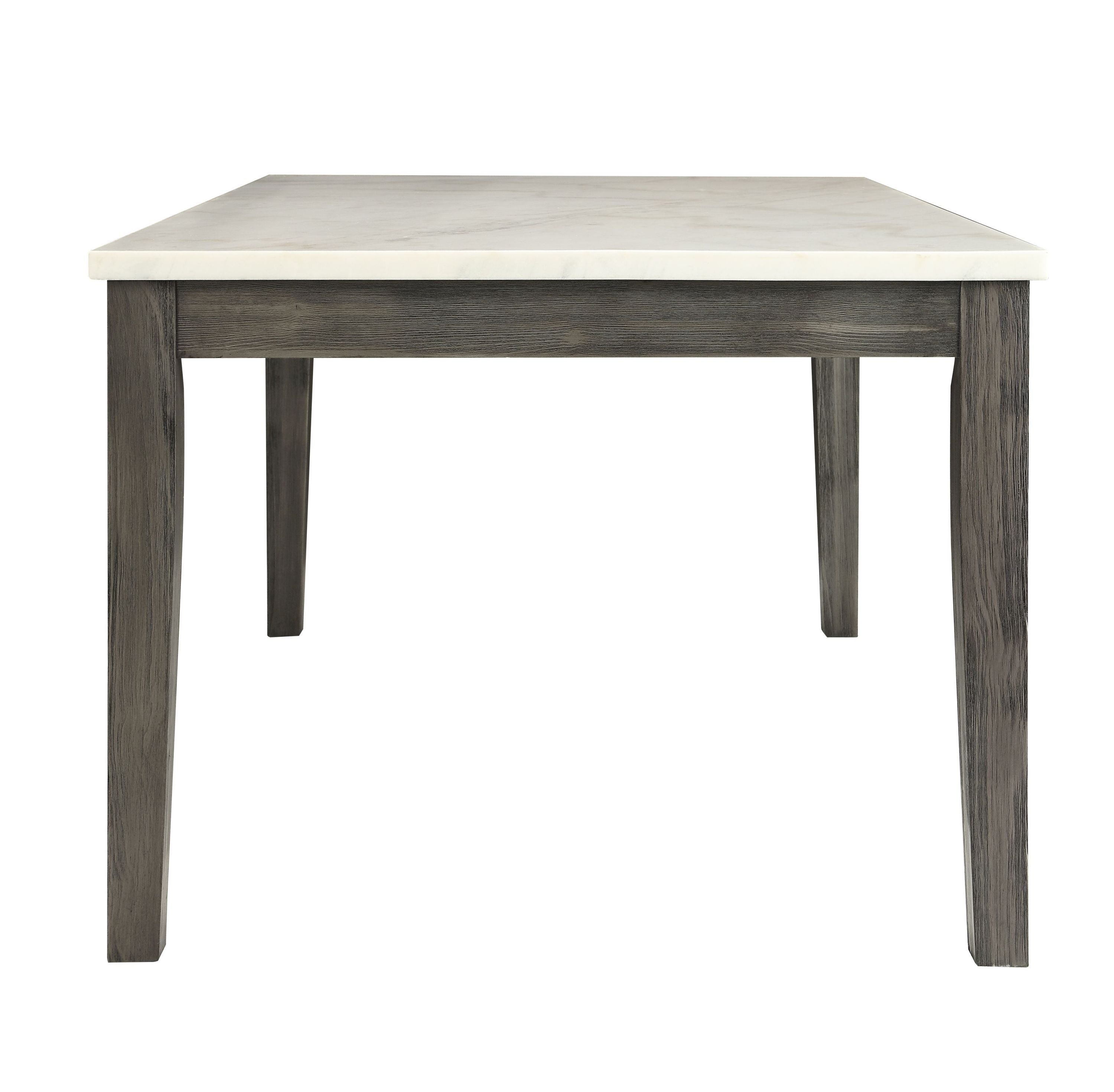 ACME Merel Dining Table in White Marble & Gray Oak 70165