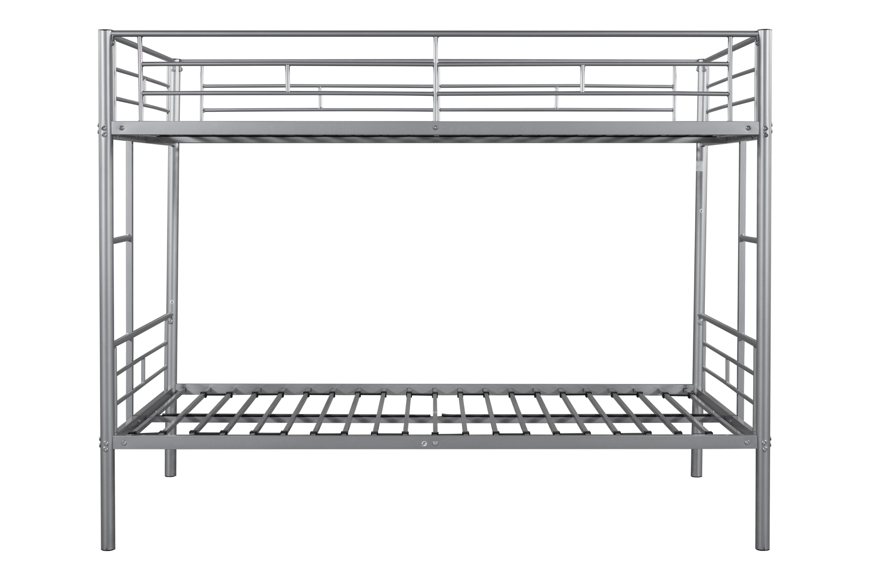 Metal Twin over Twin Bunk Bed/ Heavy-duty Sturdy Metal/ Noise Reduced Design/ Safety Guardrail/ 2 Side Ladders/ CPC Certified/ No Box Spring Needed