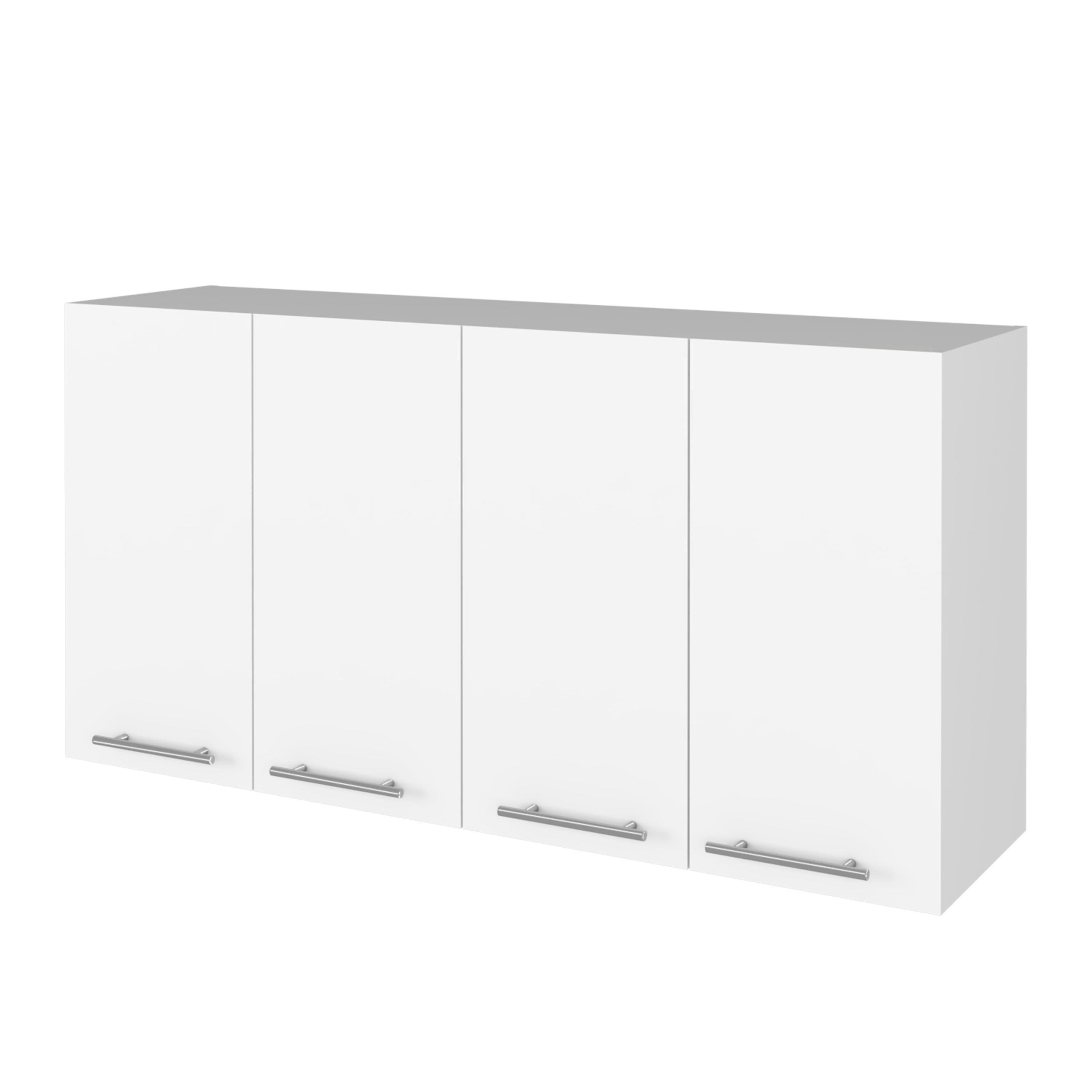 Kitchen Cabinet Durham, Four Doors, White Finish