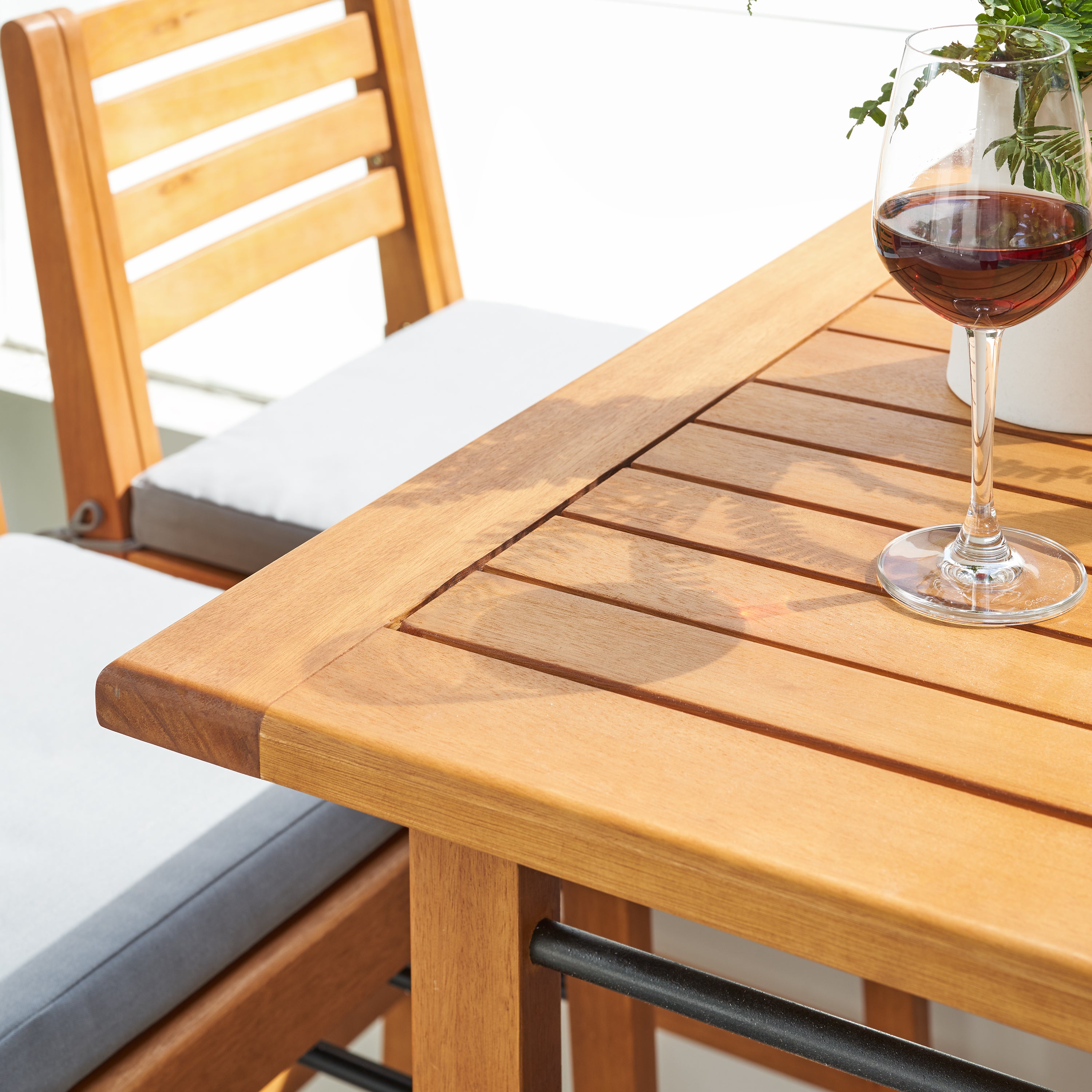 Gloucester Contemporary Patio Wood Bar Table