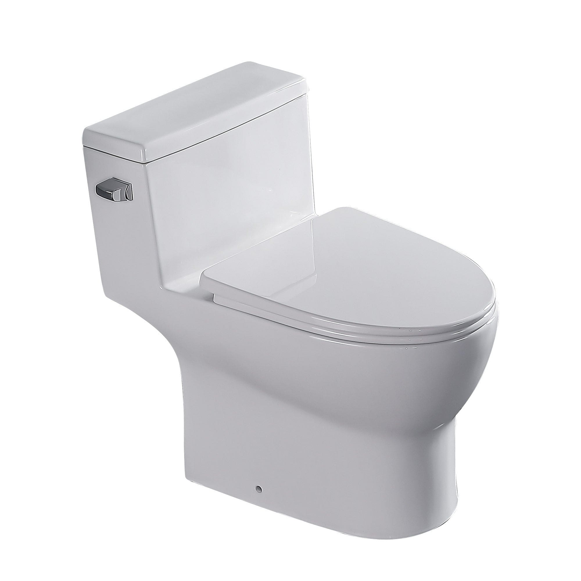 Ceramic One Piece Toilet,Single Flush with Soft Clsoing Seat