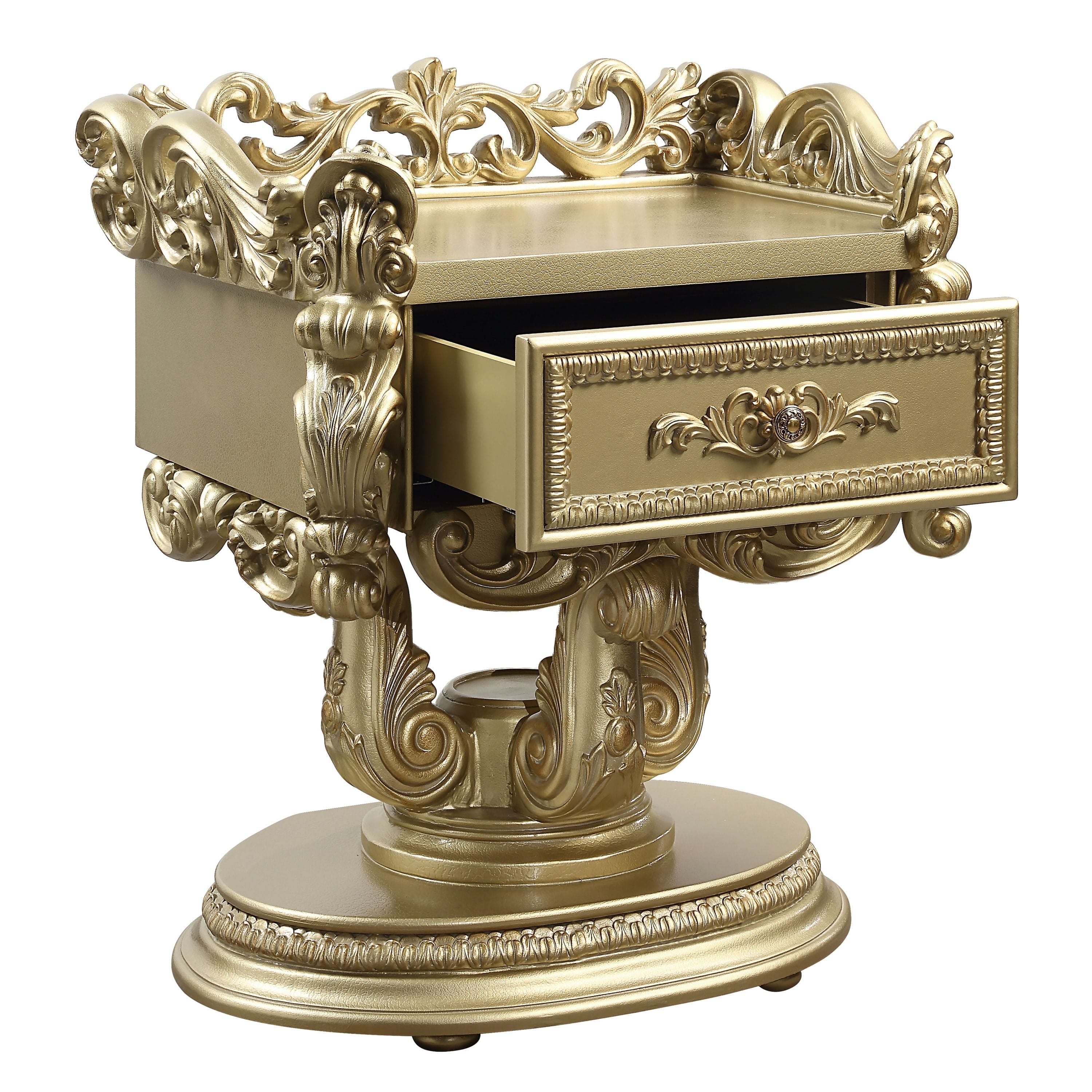 ACME Bernadette NIGHTSTAND Gold Finish BD01475