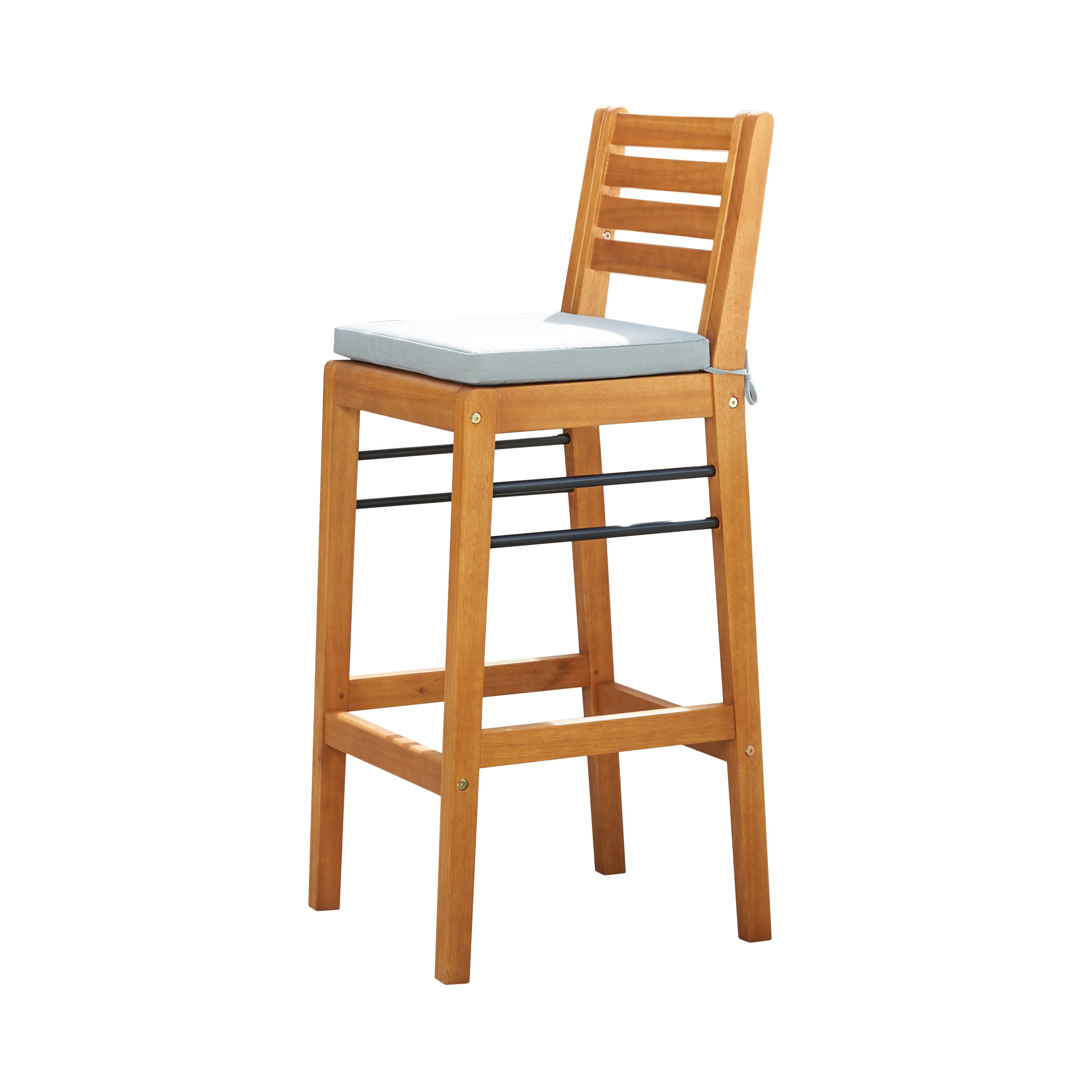 Carlton Honey Patio Wood Counter-Height Bar Chair