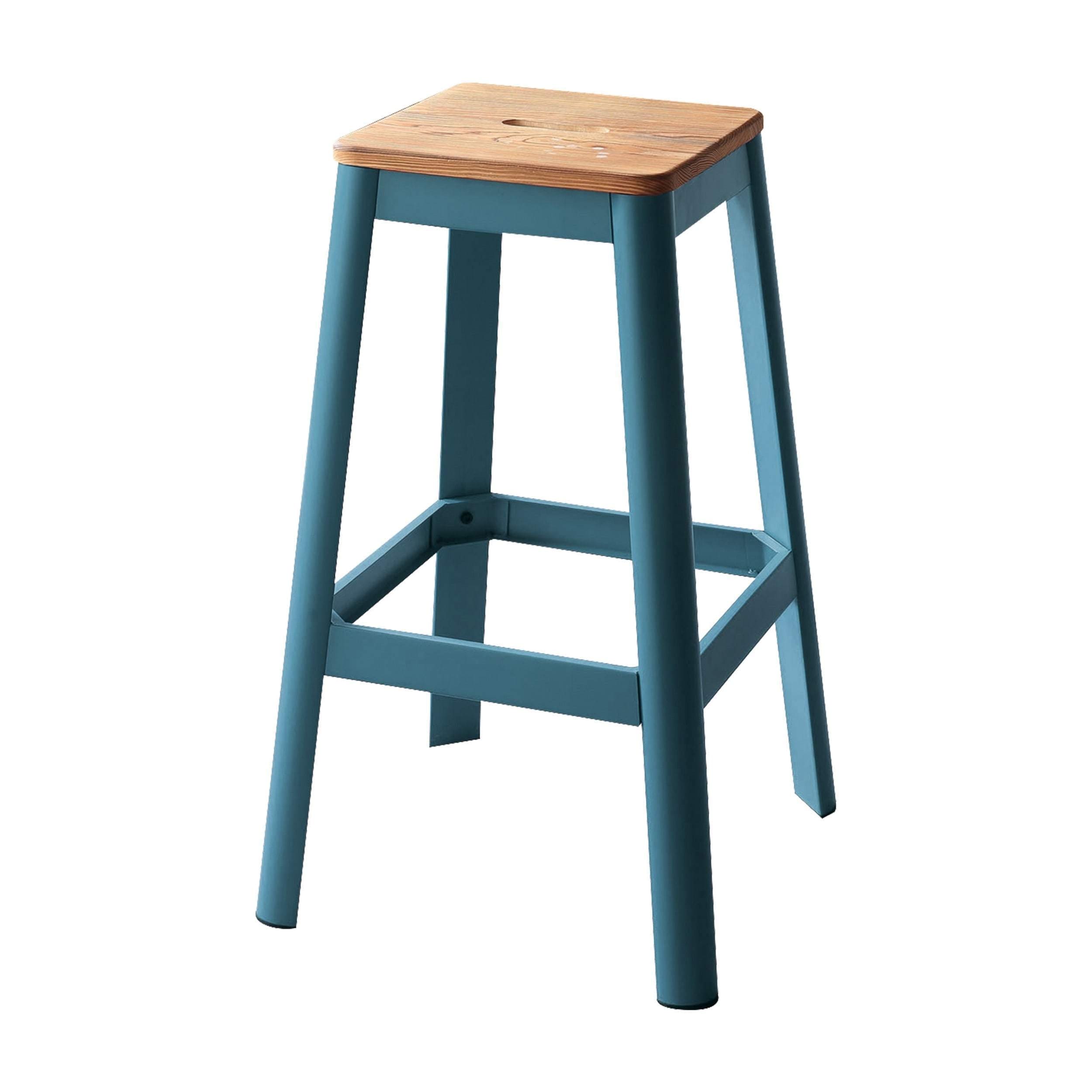 ACME Jacotte Bar Stool (1Pc) in Natural & Teal 72333