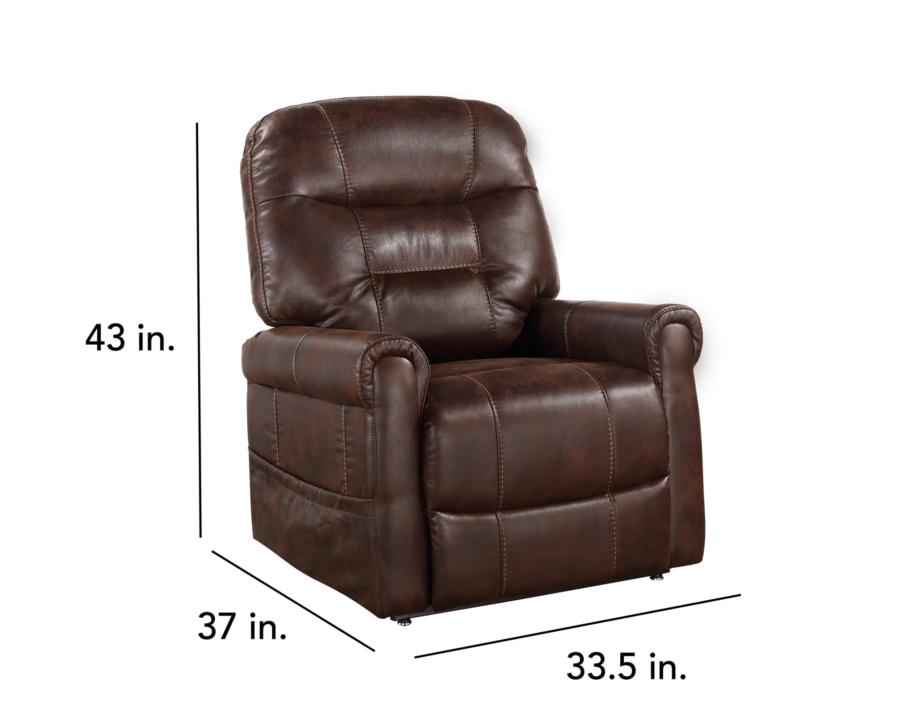 Comfortable Power Recliner Lift Chair - Easy Ingress/Egress, Heat, Adjustable Massage - Plush Seating Experience