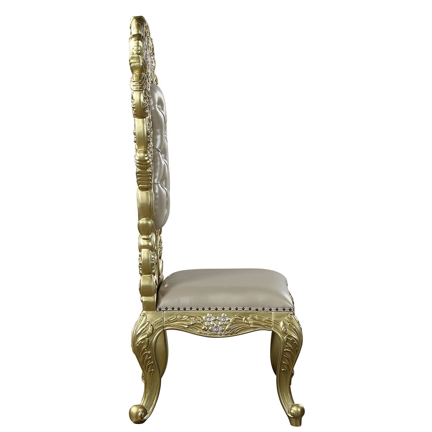 ACME Cabriole SIDE CHAIR (SET-2) Gold Finish DN01483