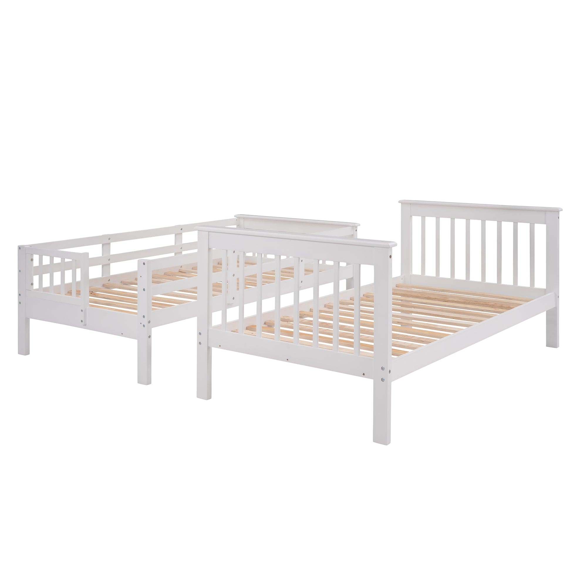 Stairway Twin-Over-Twin Bunk Bed with Three Drawers for Bedroom, Dorm - White(Old sku: LP000309AAK)