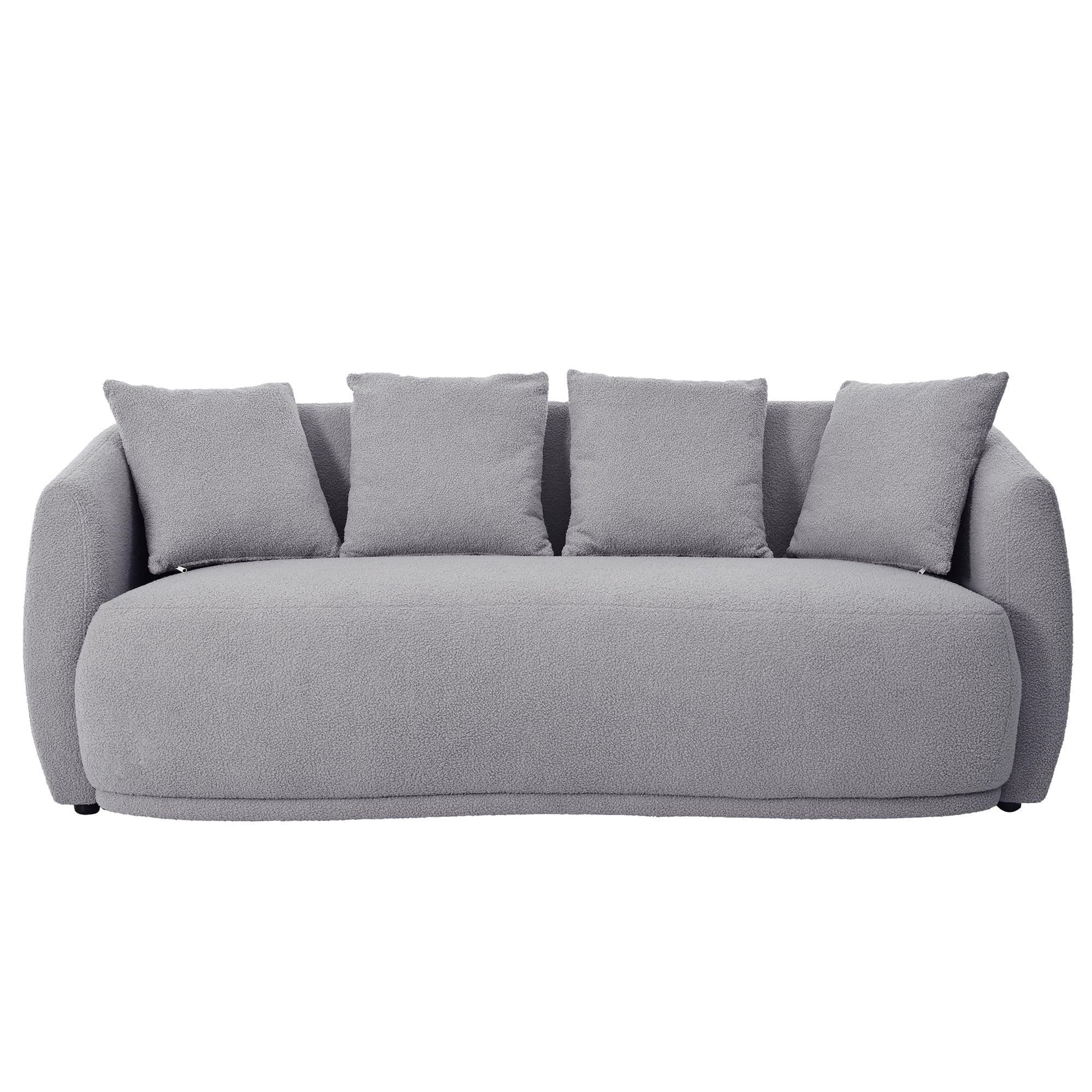 U_Style Upholstered Sofa,Modern Arm Chair for Living Room and Bedroom,with 4 Pillows