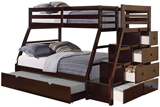 ACME Jason Bunk Bed (Twin/Full) in Espresso 37015