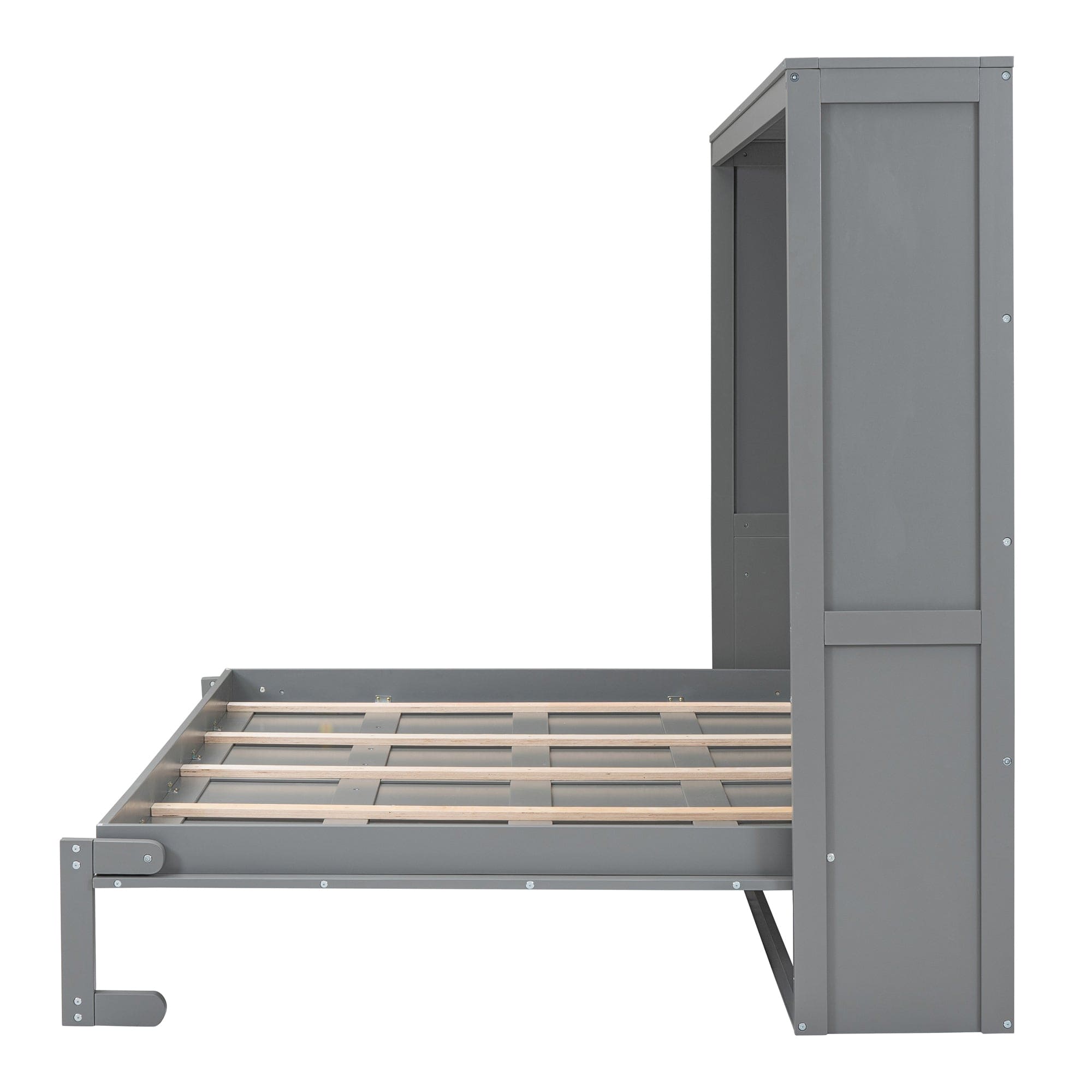 Queen Size Murphy Bed Wall Bed,Gray