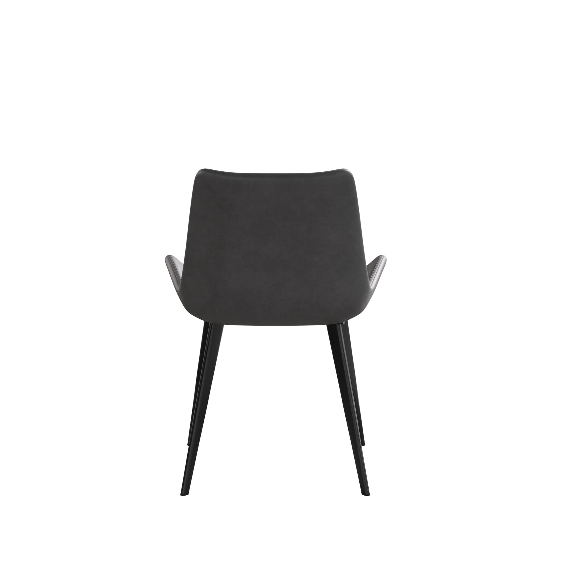 Modern Dining Chair Living Room Black Metal Leg Dining Chair-Grey-4pcs/ctn