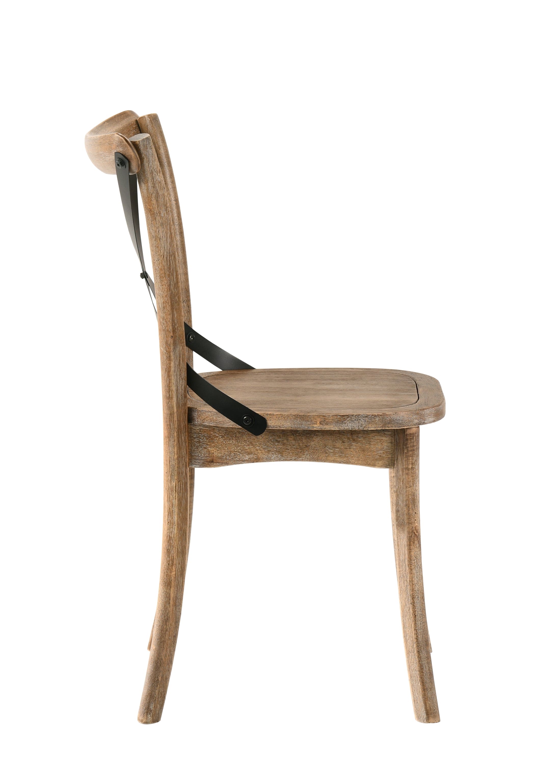 ACME Kendric Side Chair (Set-2), Rustic Oak 71777