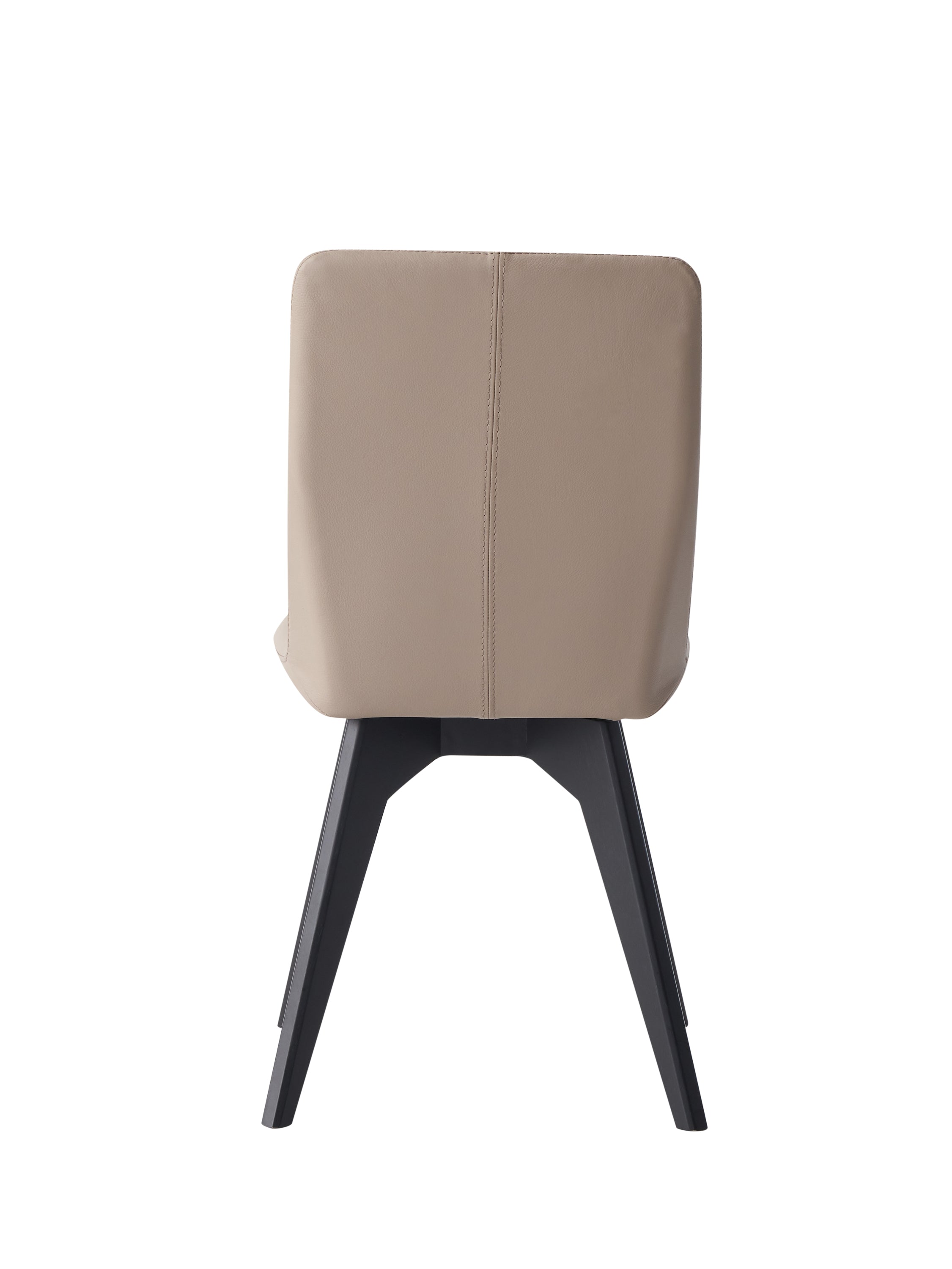 ACME Redmond Side Chair (Set-2), Khaki Leather & Black Finish DN02399