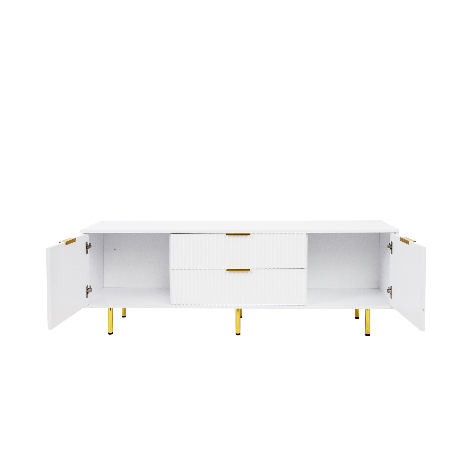 Modern warm white TV cabinet , for Living Room Bedroom