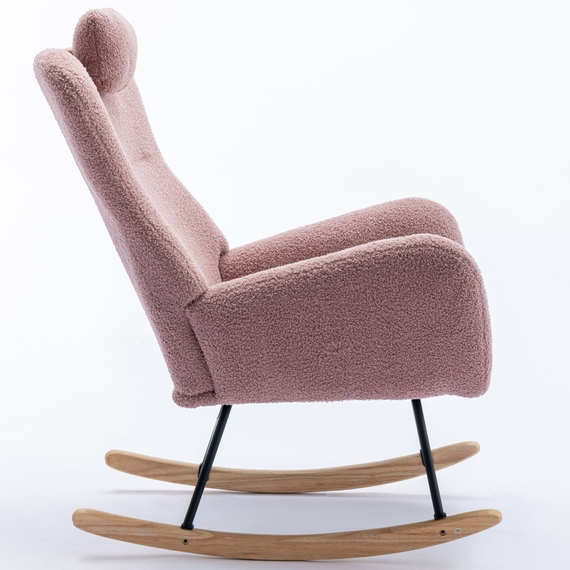 35.5 inch Rocking Chair with Pocket, (pink)