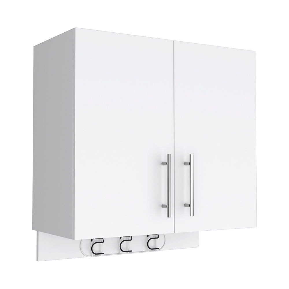 Wall Storage Cabinet Alikuri, Four Cabinets, White Finish