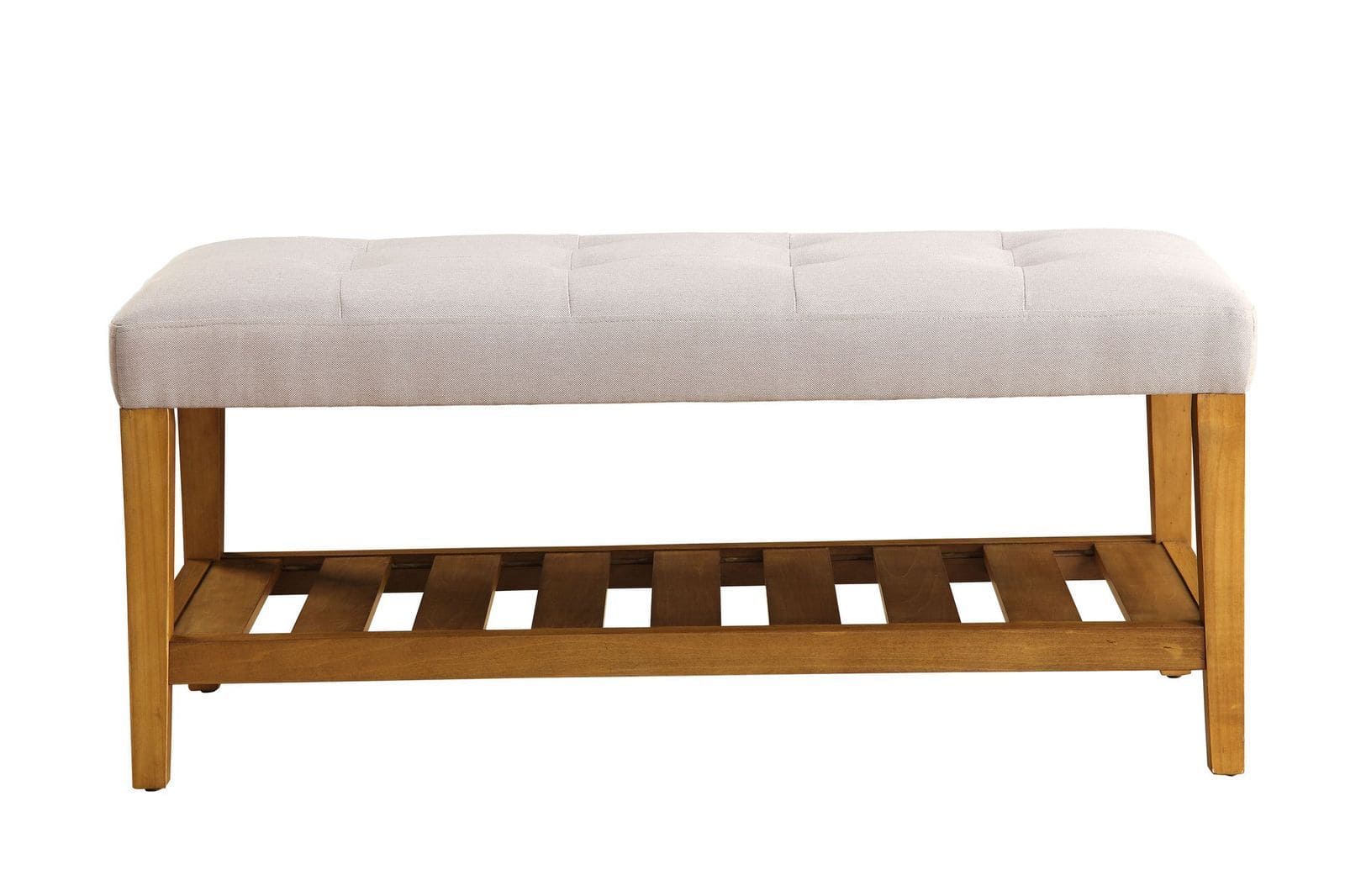 ACME Charla Bench in Light Gray & Oak 96680