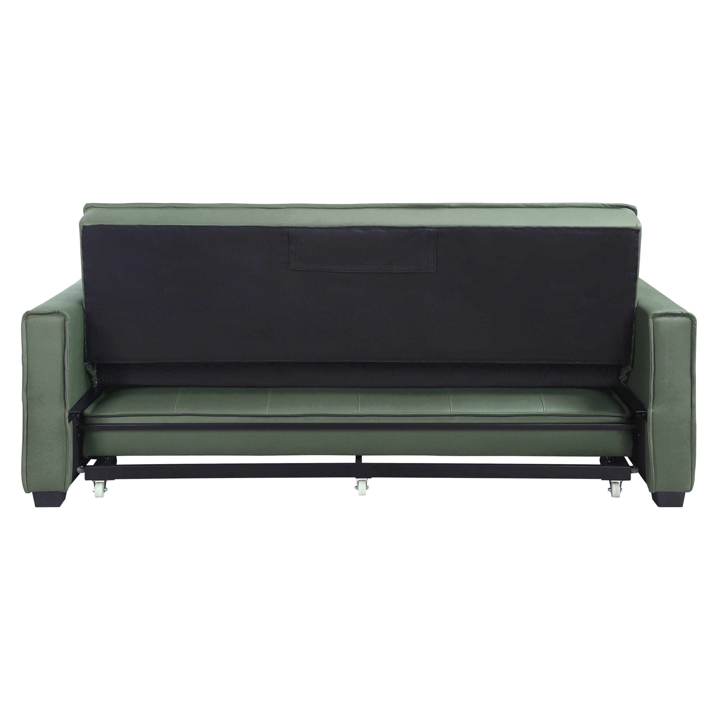 ACME Octavio Adjustable Sofa w/2 Pillows, Green Fabric  LV00824