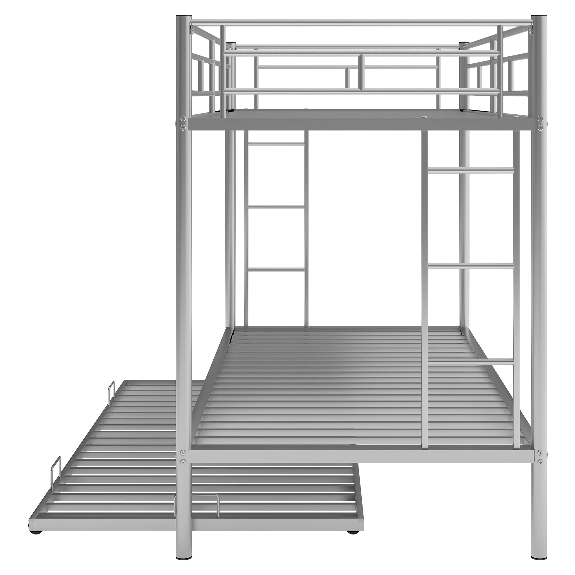 Twin over Twin Bunk Bed with Trundle, Silver(OLD SKU:MF192387AAN)