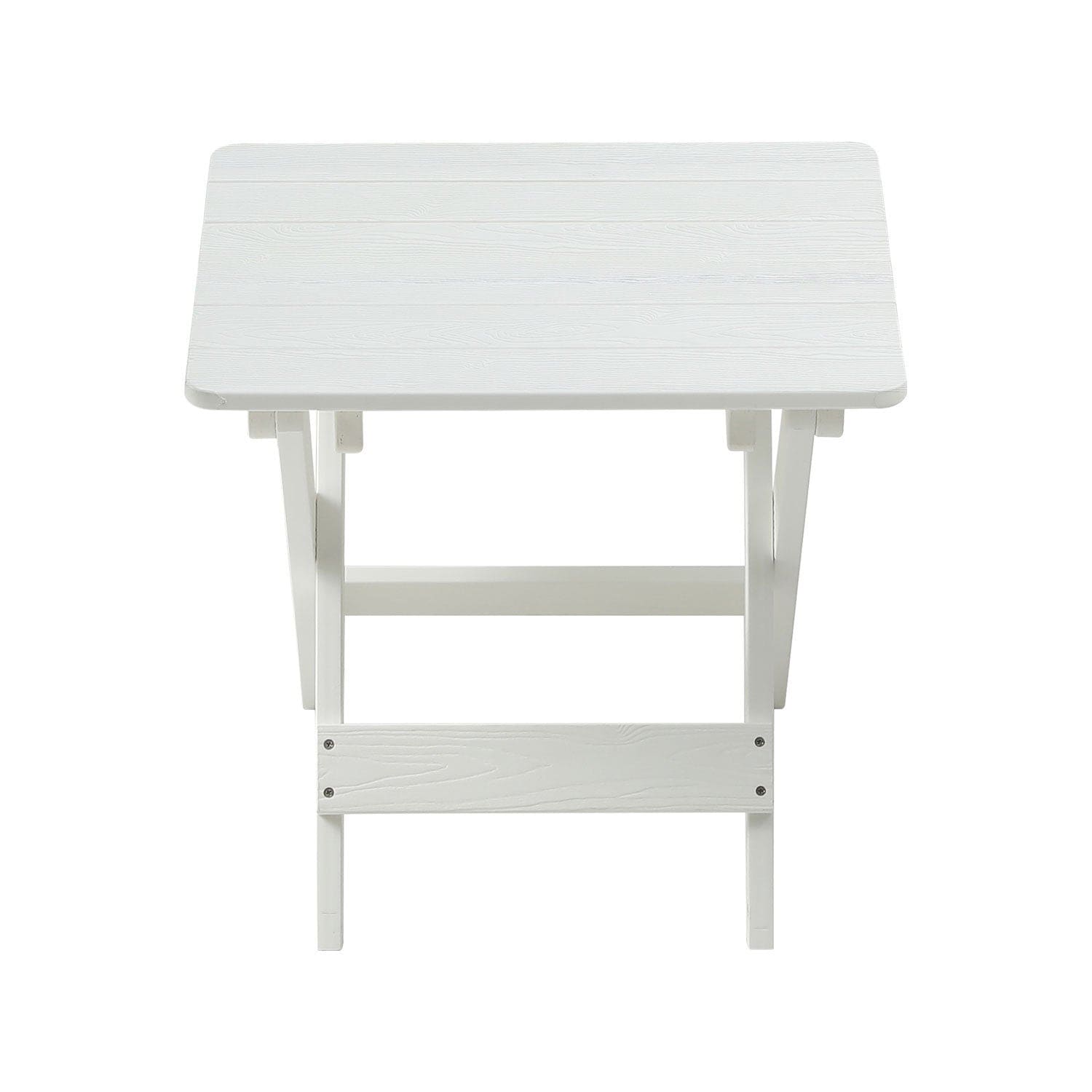 HIPS Foldable Small Table and Chair Set with 2 Chairs and Rectangular Table  White