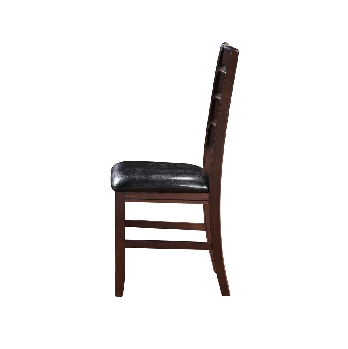 ACME Urbana Side Chair (Set-2) in Black PU & Cherry 04624