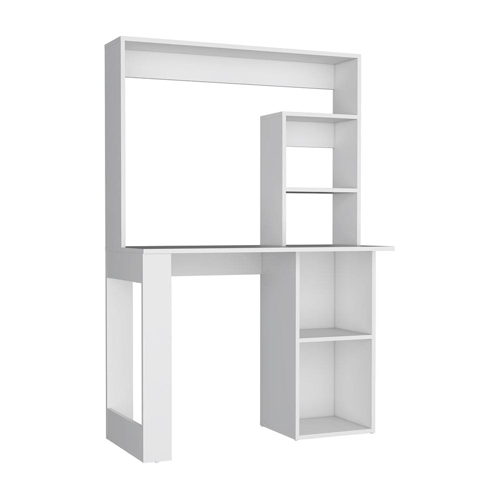 Desk Ryndon, Hutch, White Finish