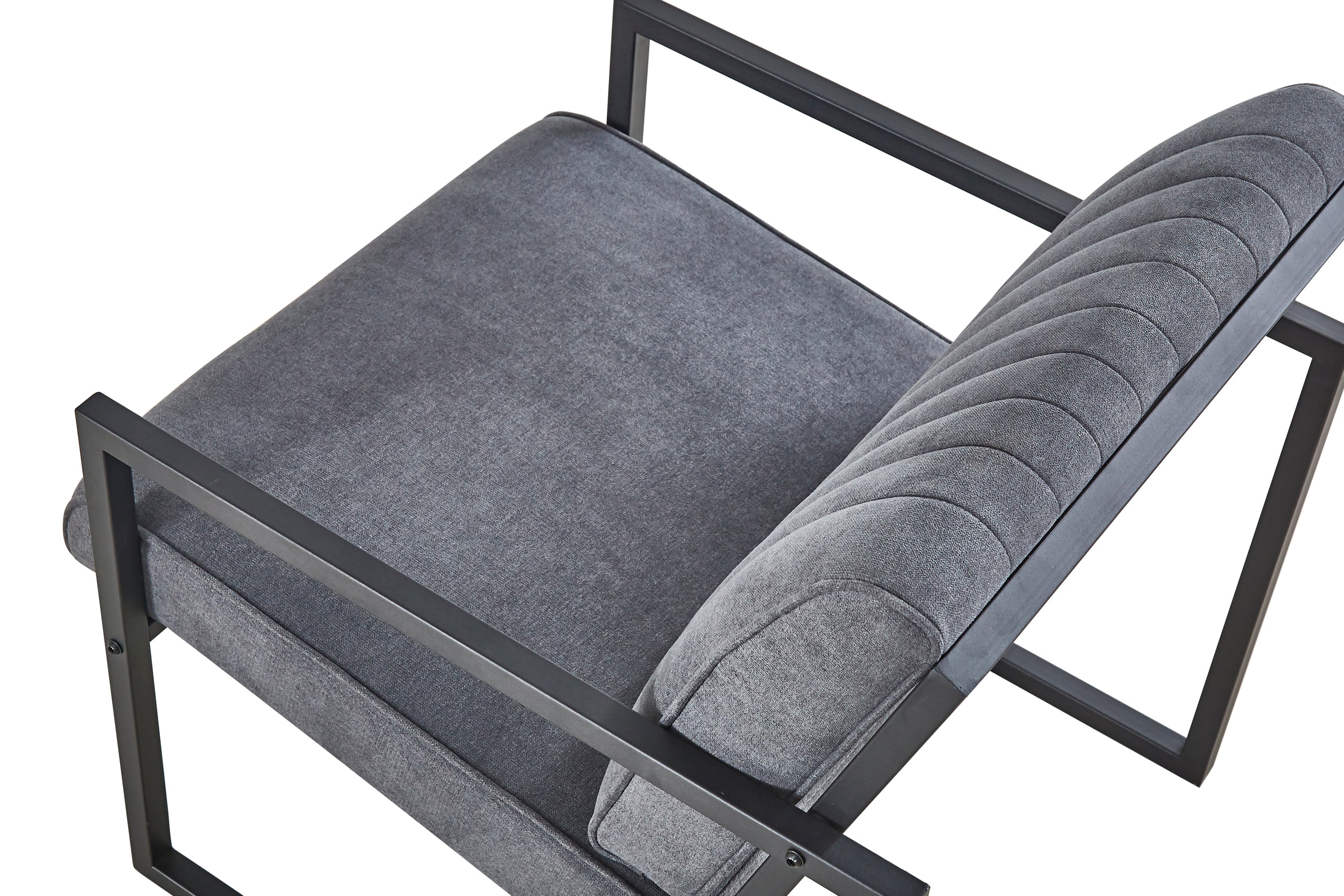 Modern design high quality fabric (GREY)+ steel armchair，for Kitchen, Dining, Bedroom, Living Room