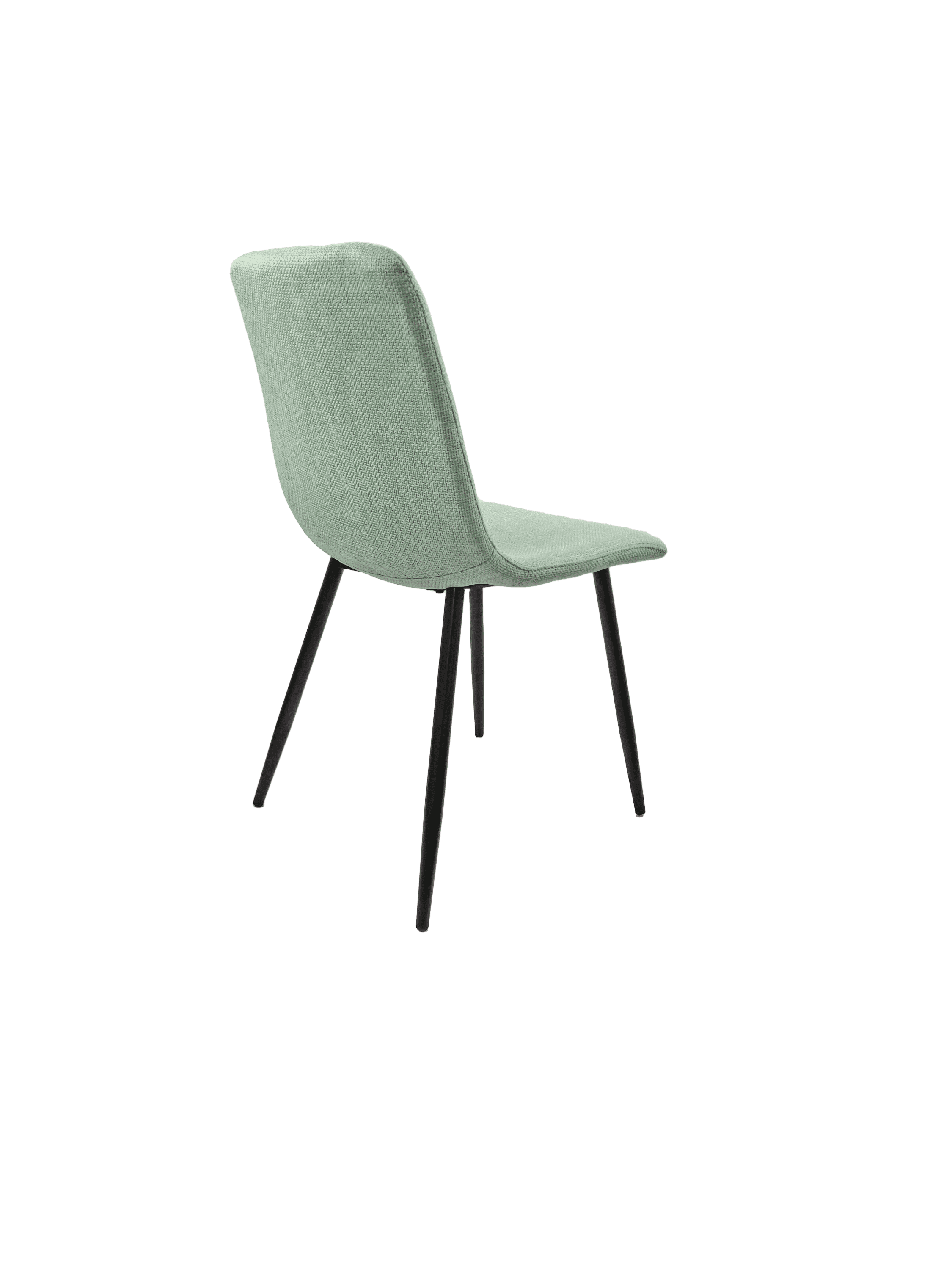 Dining Chairs Set of 4,Modern Kitchen Dining Room Chairs,Upholstered Dining Accent Chairs in linen Cushion Seat and Sturdy Black Metal Legs(Light Green)