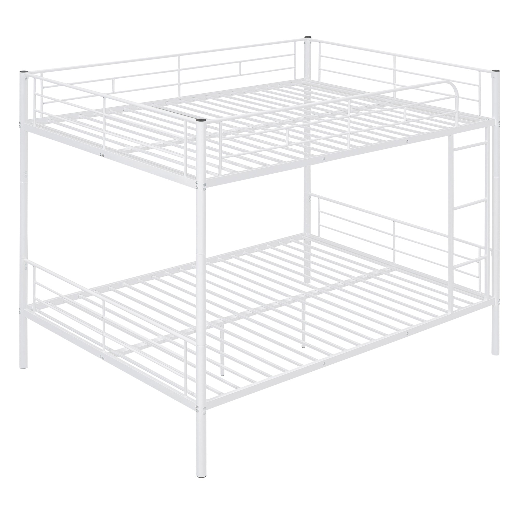 Full Over Full Metal Bunk Bed, White