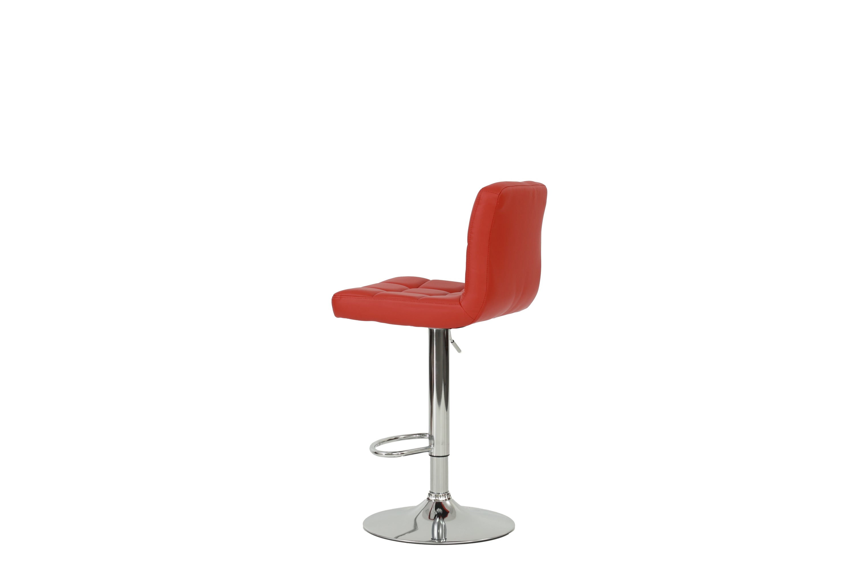 BAR STOOL in Red, Chrome