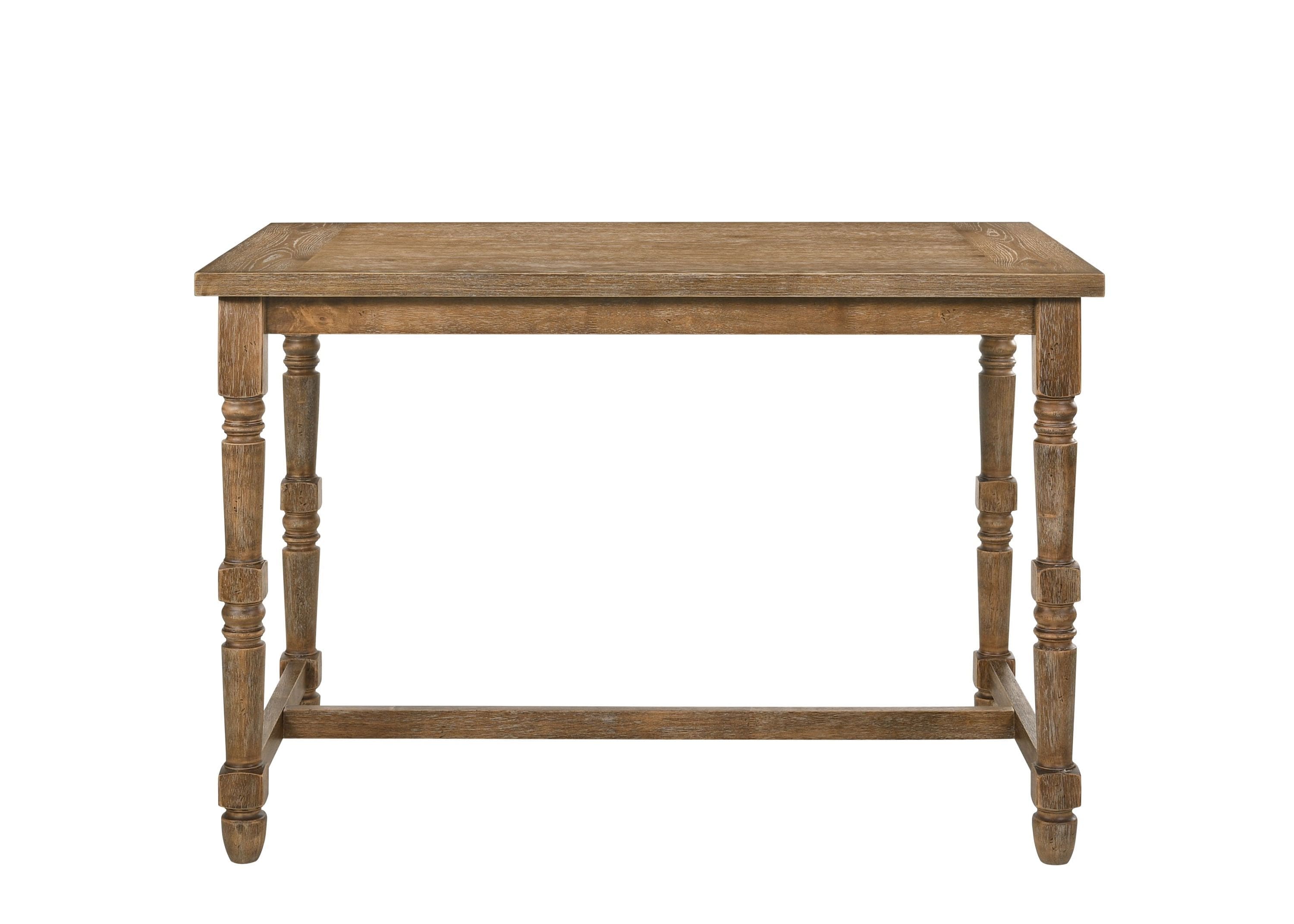 ACME Farsiris Counter Height Table, Weathered Oak Finish 77175